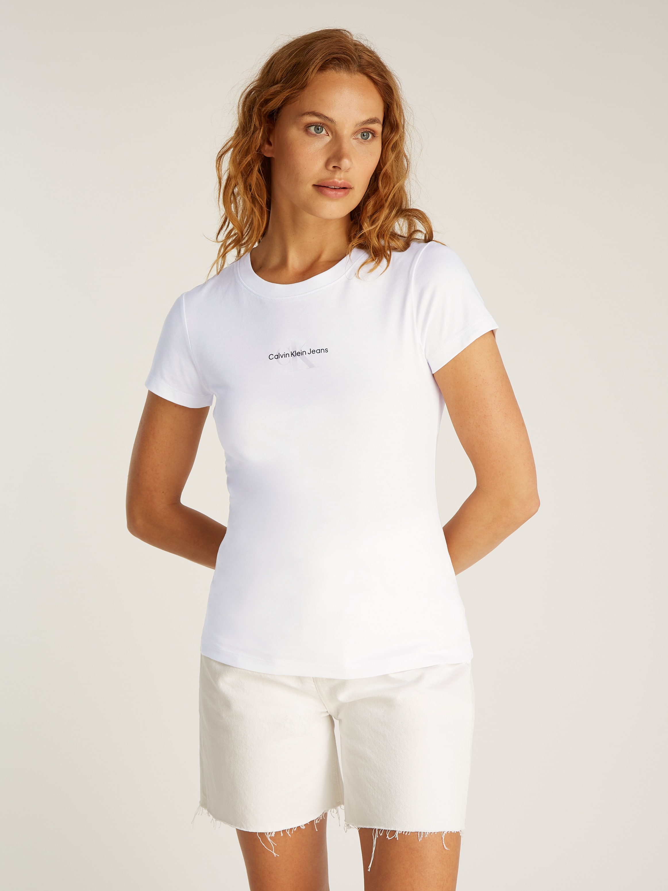 Calvin Klein Jeans T-Shirt »GRADIENT MONOLOGO SLIM TEE«, mit Logodruck