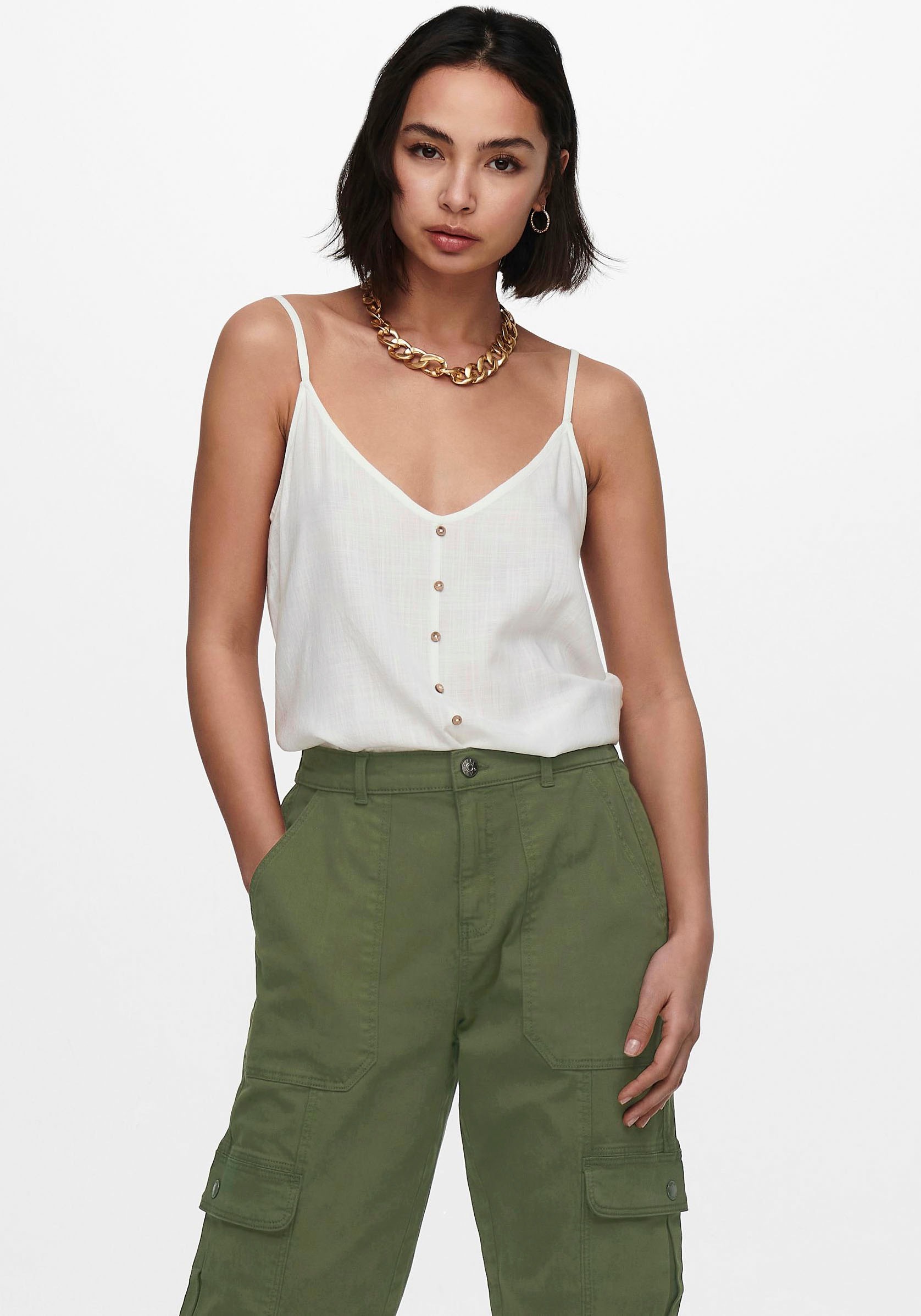 Image of Only Spaghettitop »ONLASTRID SINGLET«, in gestreift, bedruckt oder uni bei Ackermann Versand Schweiz