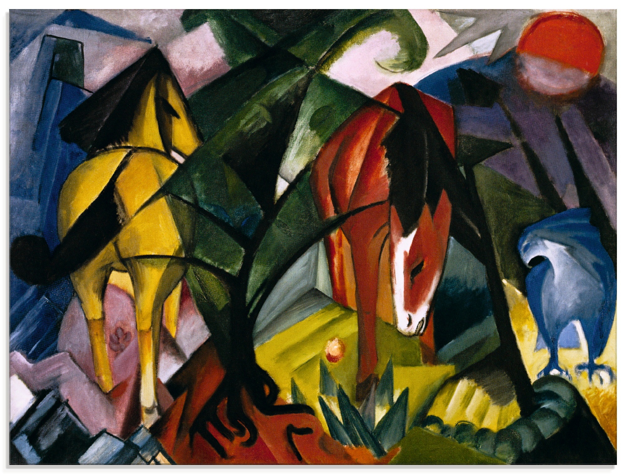 Image of Artland Glasbild »Pferde und Adler. 1912«, Haustiere, (1 St.) bei Ackermann Versand Schweiz