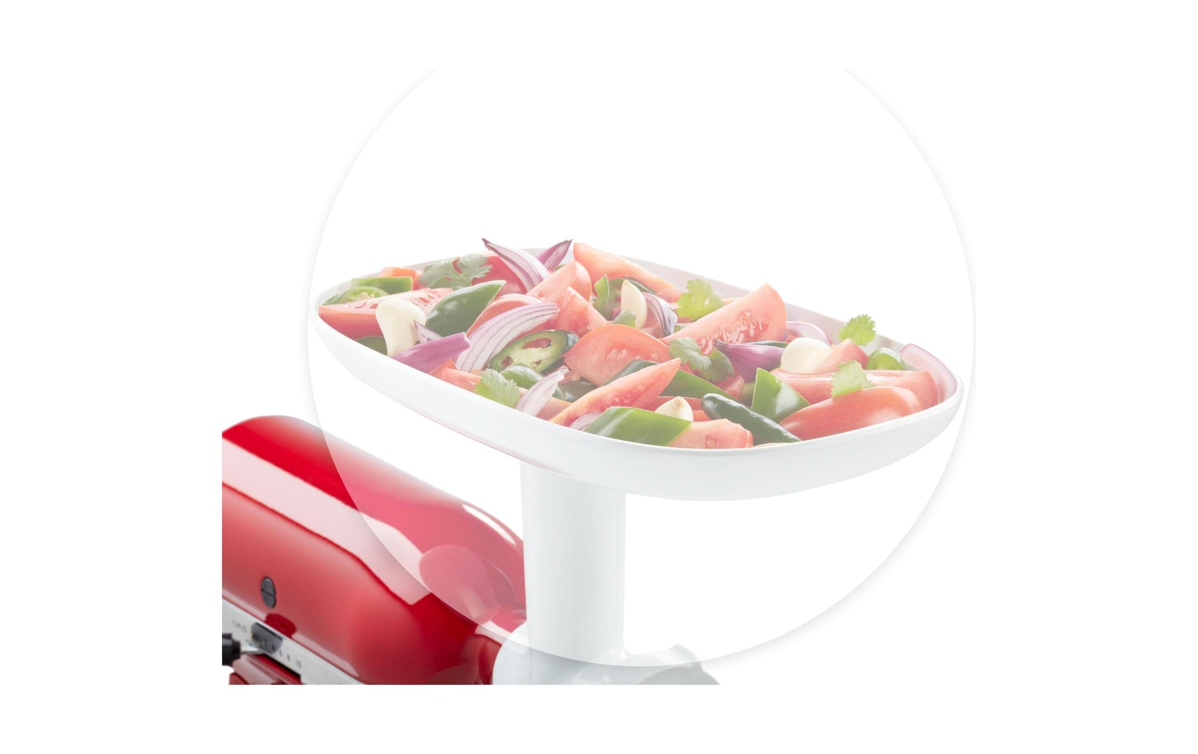 KitchenAid Fleischwolfaufsatz »5KSMFT« Grosses Einfülltablett für Fleischwolf und Pürieraufsatz