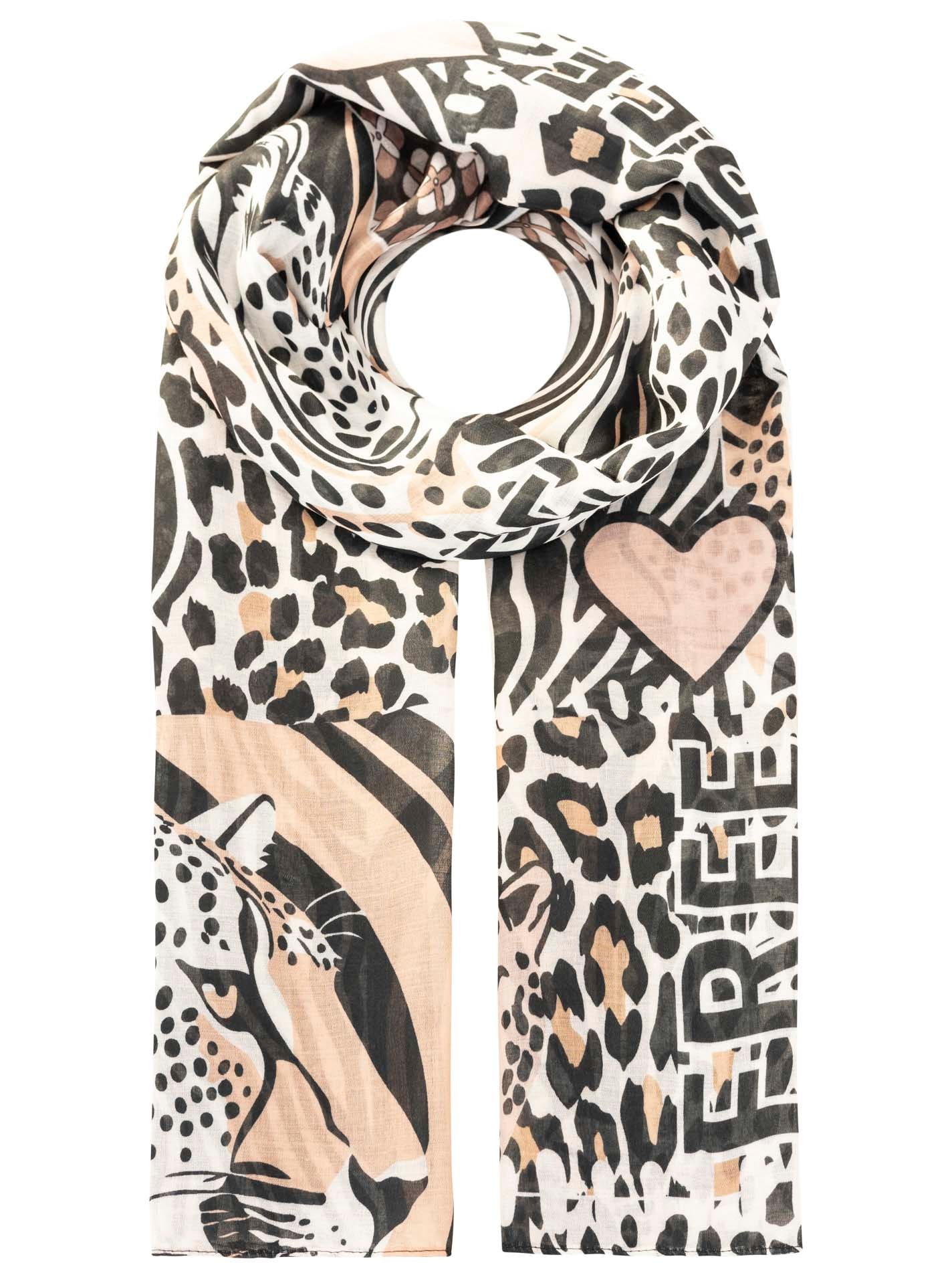 Image of Zwillingsherz Schal ""Leo Patch"" Mustermix mit Leo, transparent
