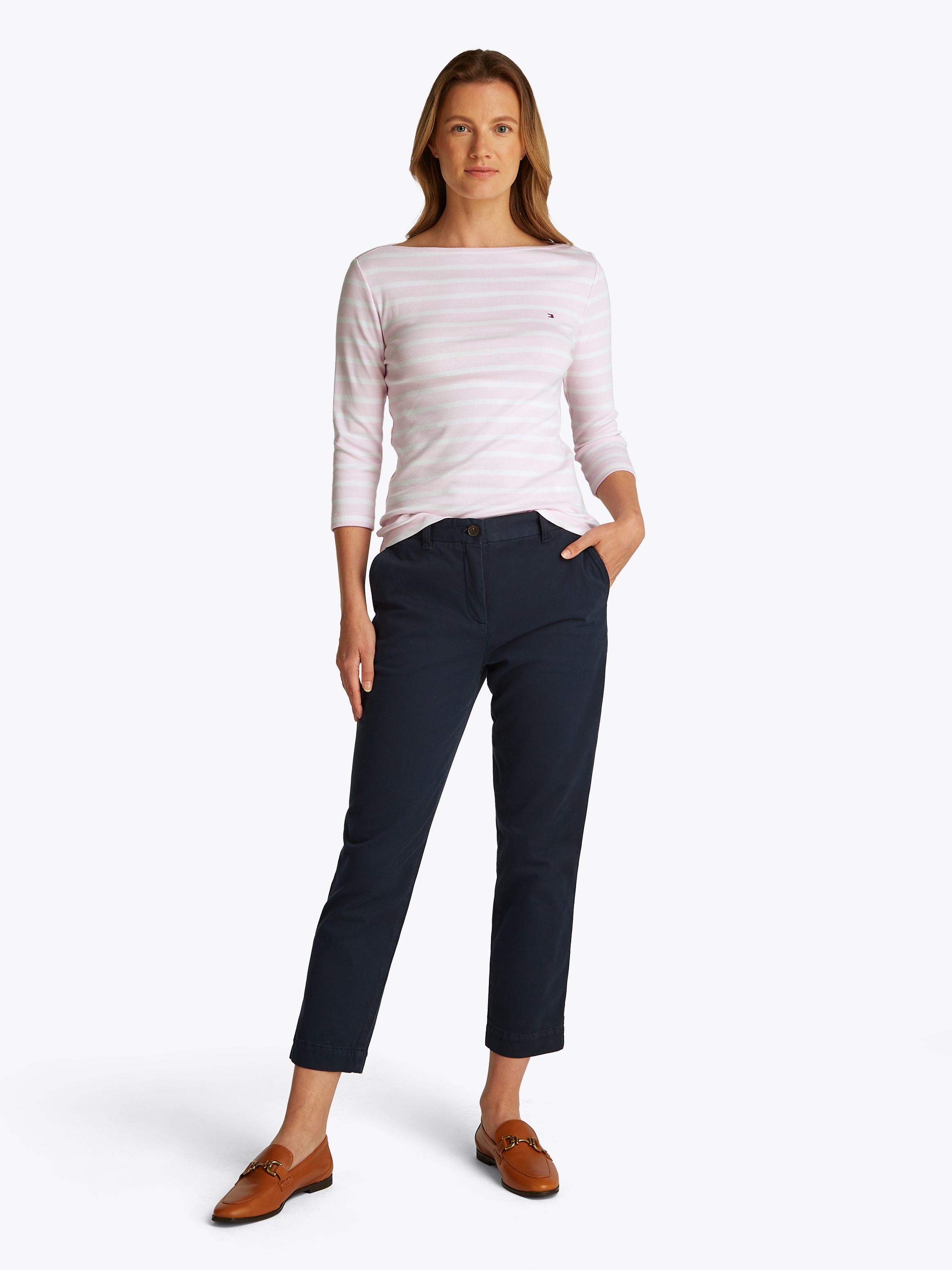 Tommy Hilfiger 3/4-Arm-Shirt »NEW CODY SLIM BOAT-NK 3/4SLV«, mit Logostickerei