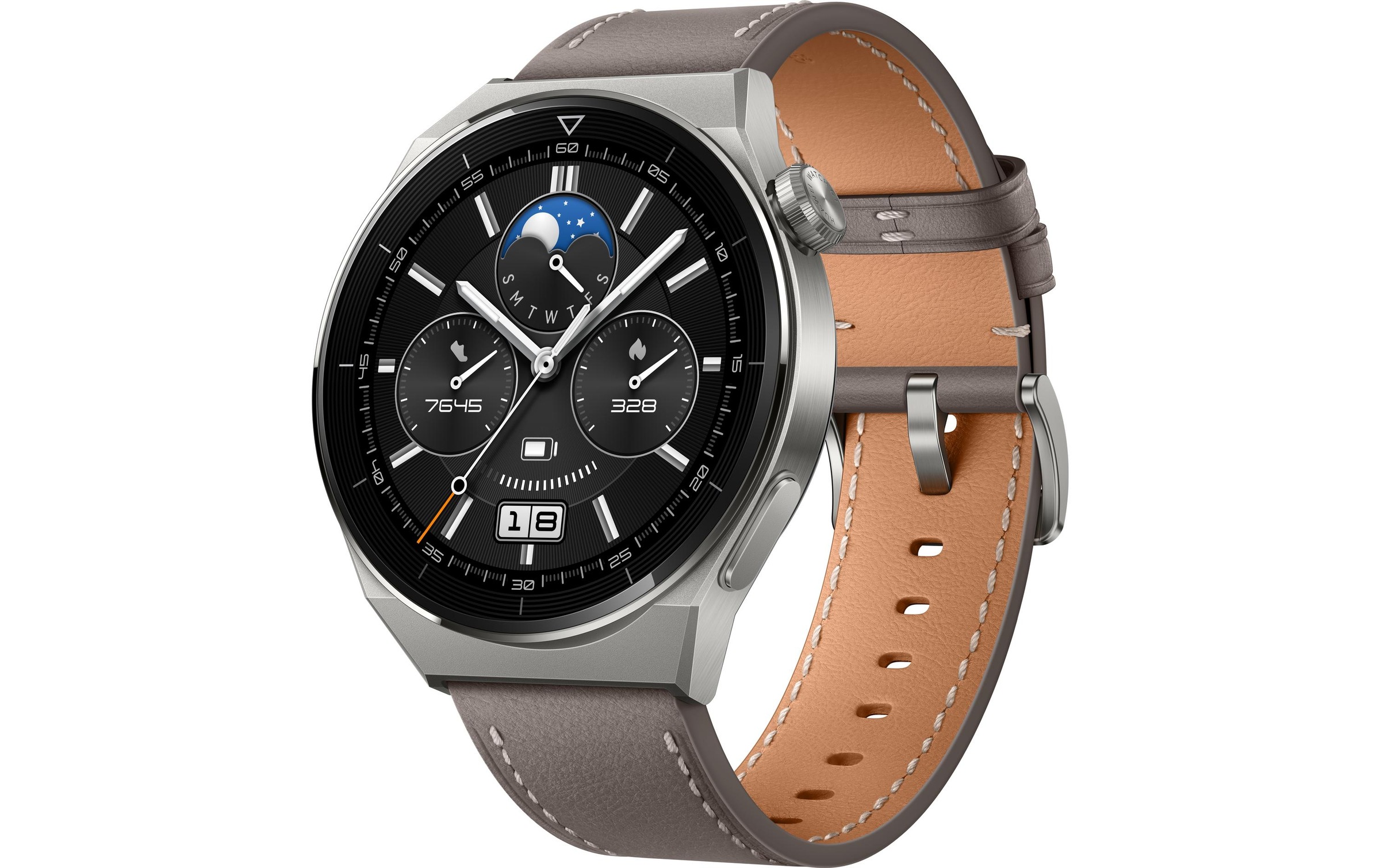 Image of Huawei Smartwatch »GT3 Pro 46 mm Leather«, (Harmony OS) bei Ackermann Versand Schweiz