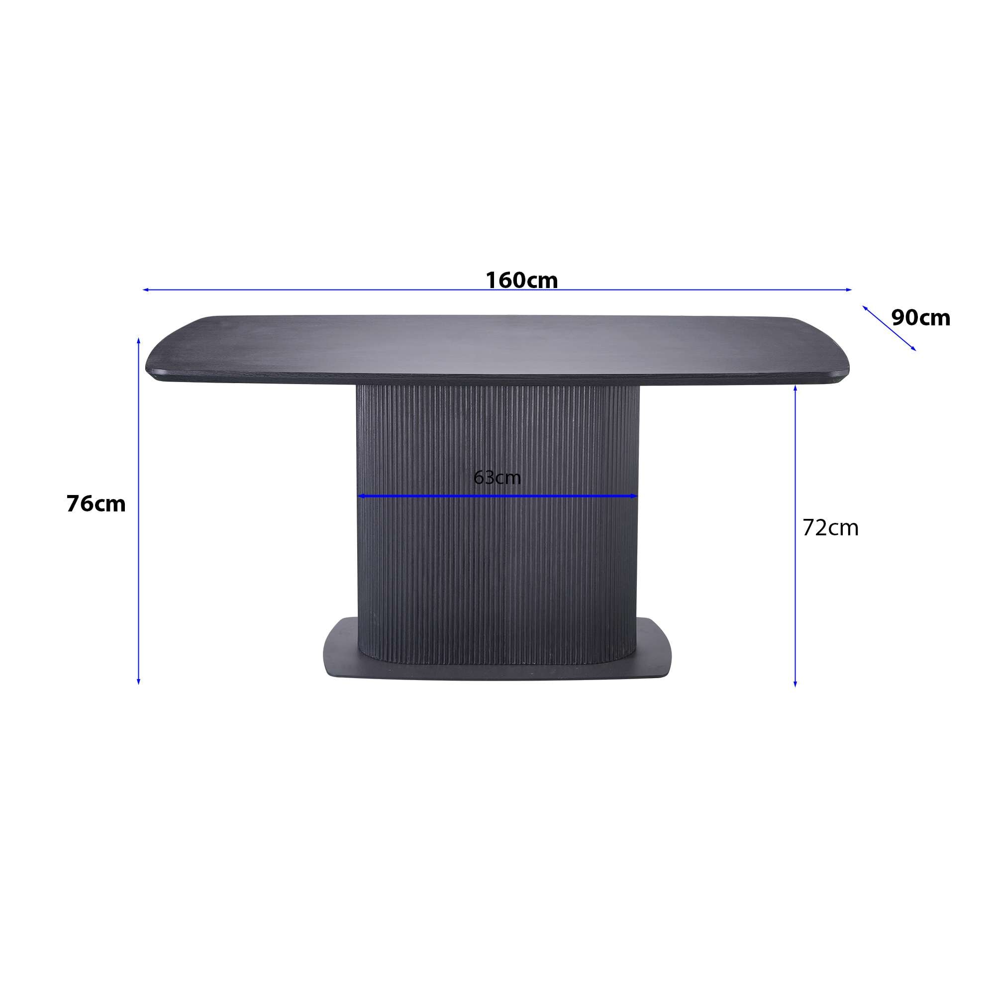 GOODproduct Esstisch »Daleton« Tischplatte und Standfuss mit Holzstruktur, pflegeleicht, Höhe 76 cm