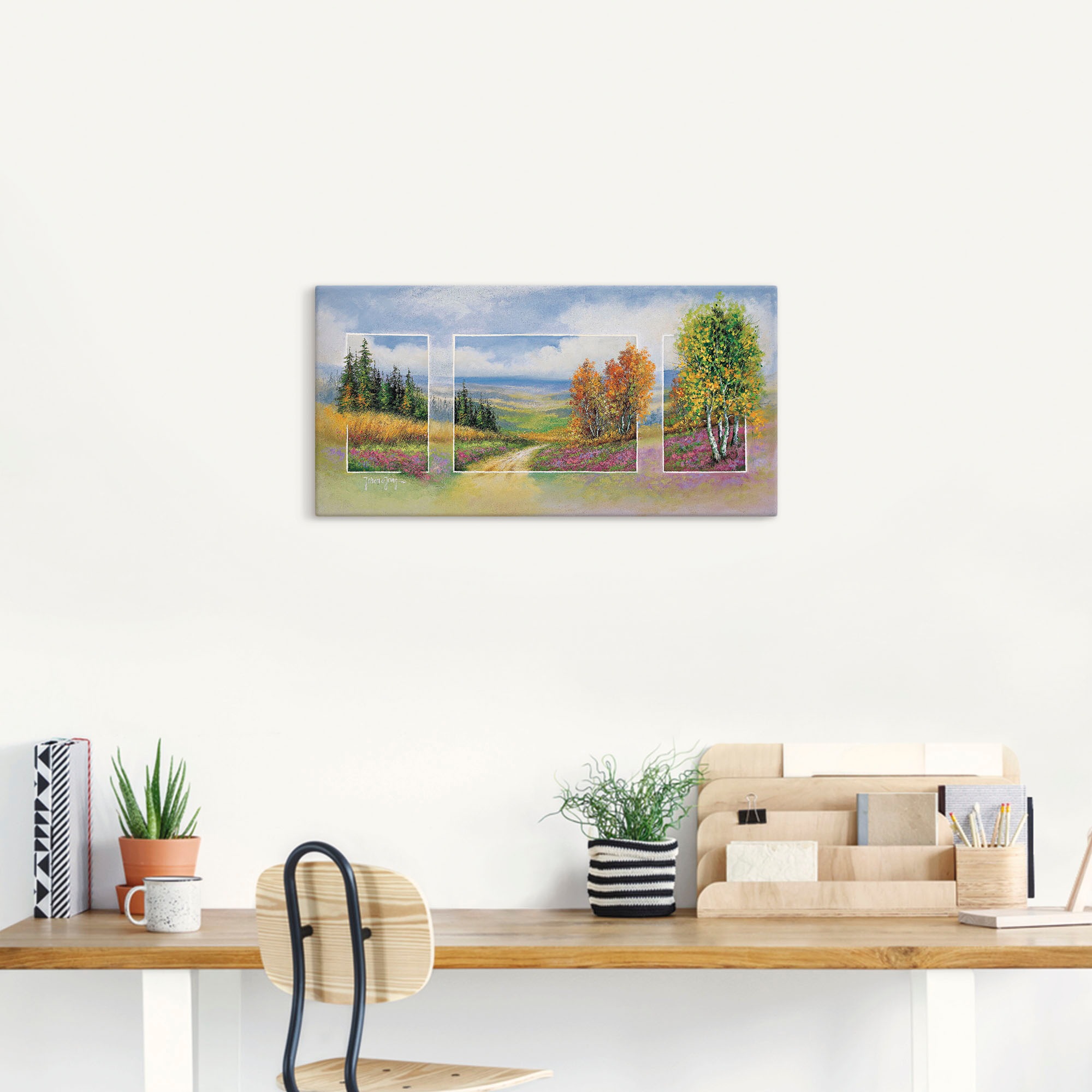 Artland Wandbild »Frühlling Triptychon«, Vier Jahreszeiten, (1 St.), als Leinwandbild, Wandaufkleber in verschied. Grössen