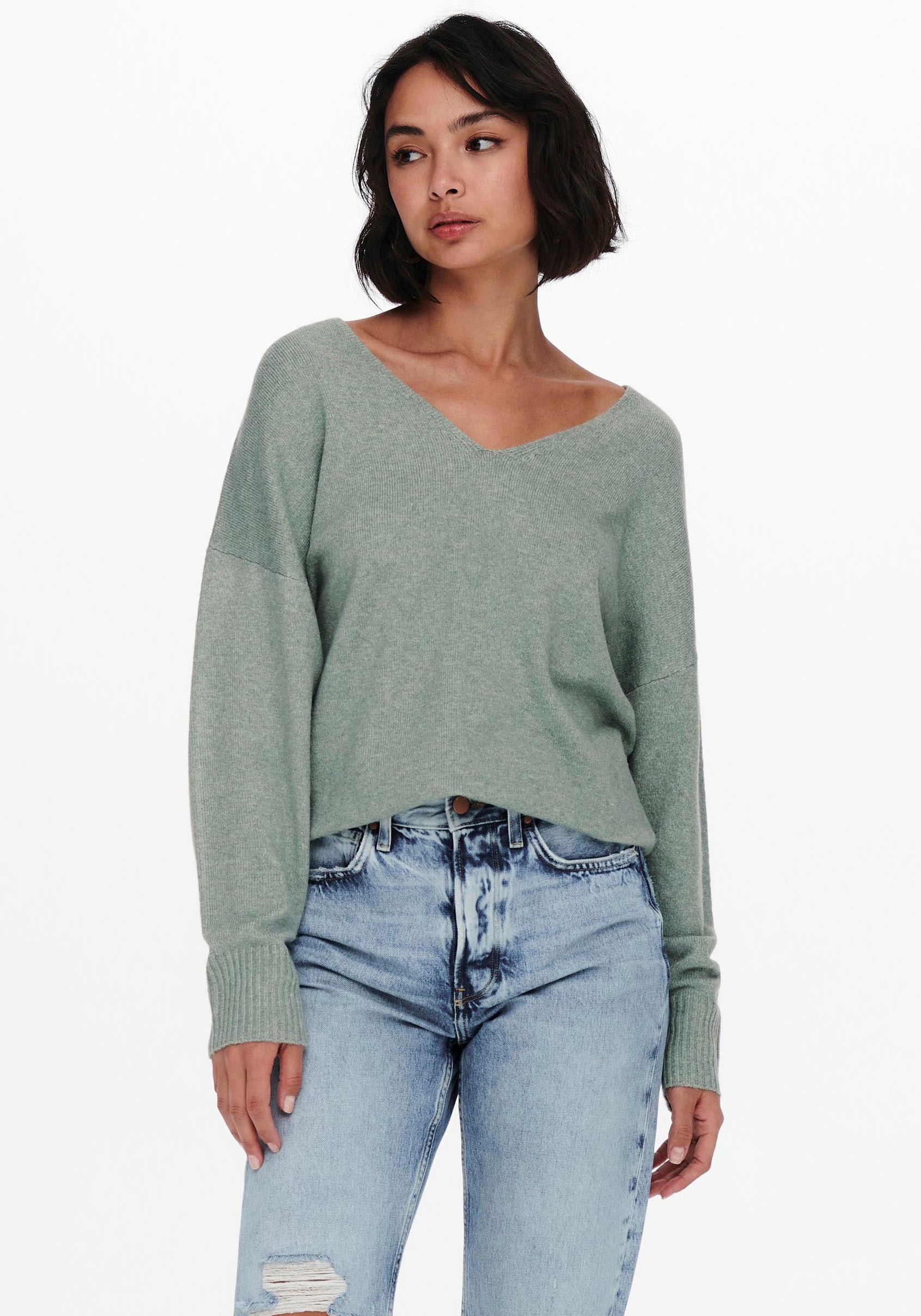 Image of Only V-Ausschnitt-Pullover »ONLRICA LIFE L/S V-NECK PULLOVER« bei Ackermann Versand Schweiz