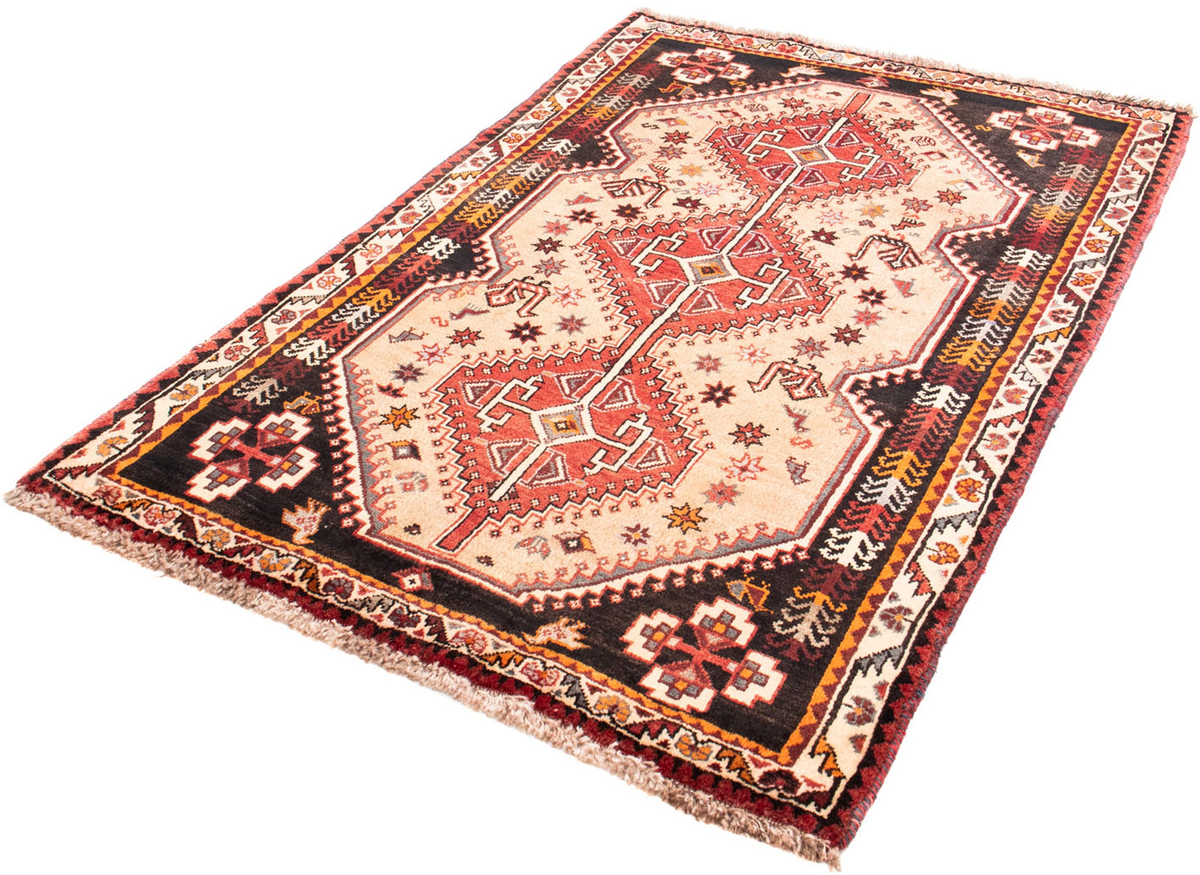 Image of morgenland Orientteppich »Perser - Nomadic - 168 x 112 cm - beige«, rechteckig, 10 mm Höhe, Wohnzimmer, Handgeknüpft, Einzelstück mit Zertifikat bei Ackermann Versand Schweiz