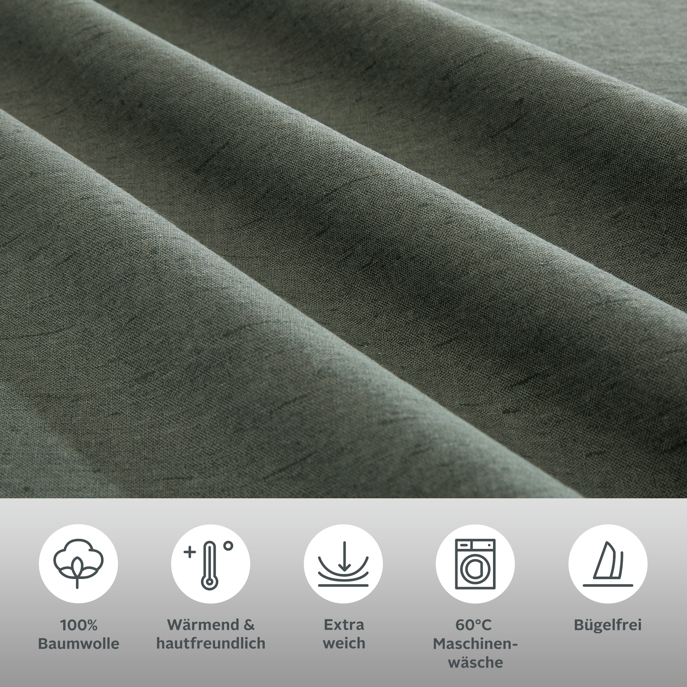 Bruno Banani Wendebettwäsche »Merlin in Gr. 135x200 oder 155x220 cm« 2 Stk. tlg. Baumwollbettwäsche, Leinen-Look in Melange-Optik