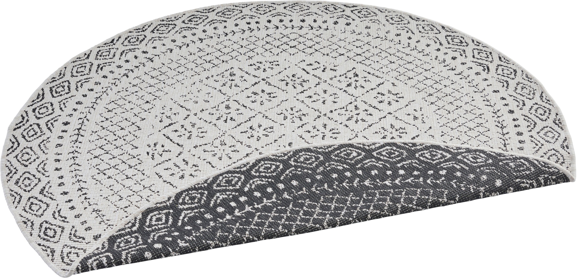 Image of freundin Home Collection Teppich »Dian«, rund, 5 mm Höhe, In-und Outdoor geeignet, Wohnzimmer, Balkon, Terrasse, Garten, Pflegeleicht, Flachgewebe bei Ackermann Versand Schweiz