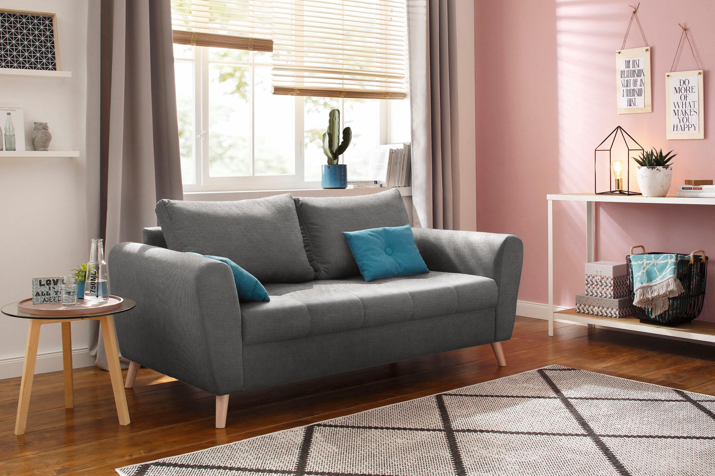 Image of Home affaire 2,5-Sitzer »Penelope«, mit feiner Steppung im Sitzbereich, skandinavisches Design bei Ackermann Versand Schweiz