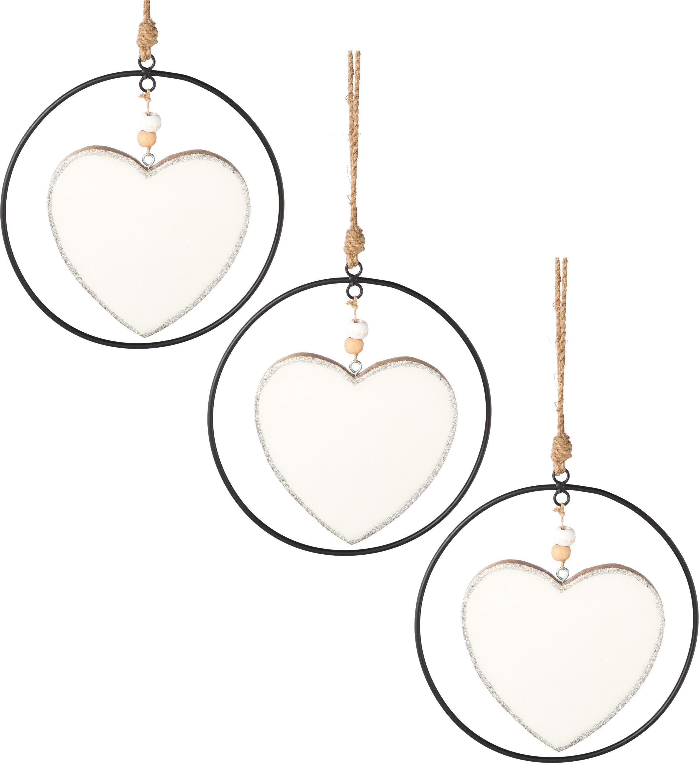 Creativ deco Dekohänger »Weihnachtsdeko«, (Set, 3 St.), mit Metallring und... kaufen