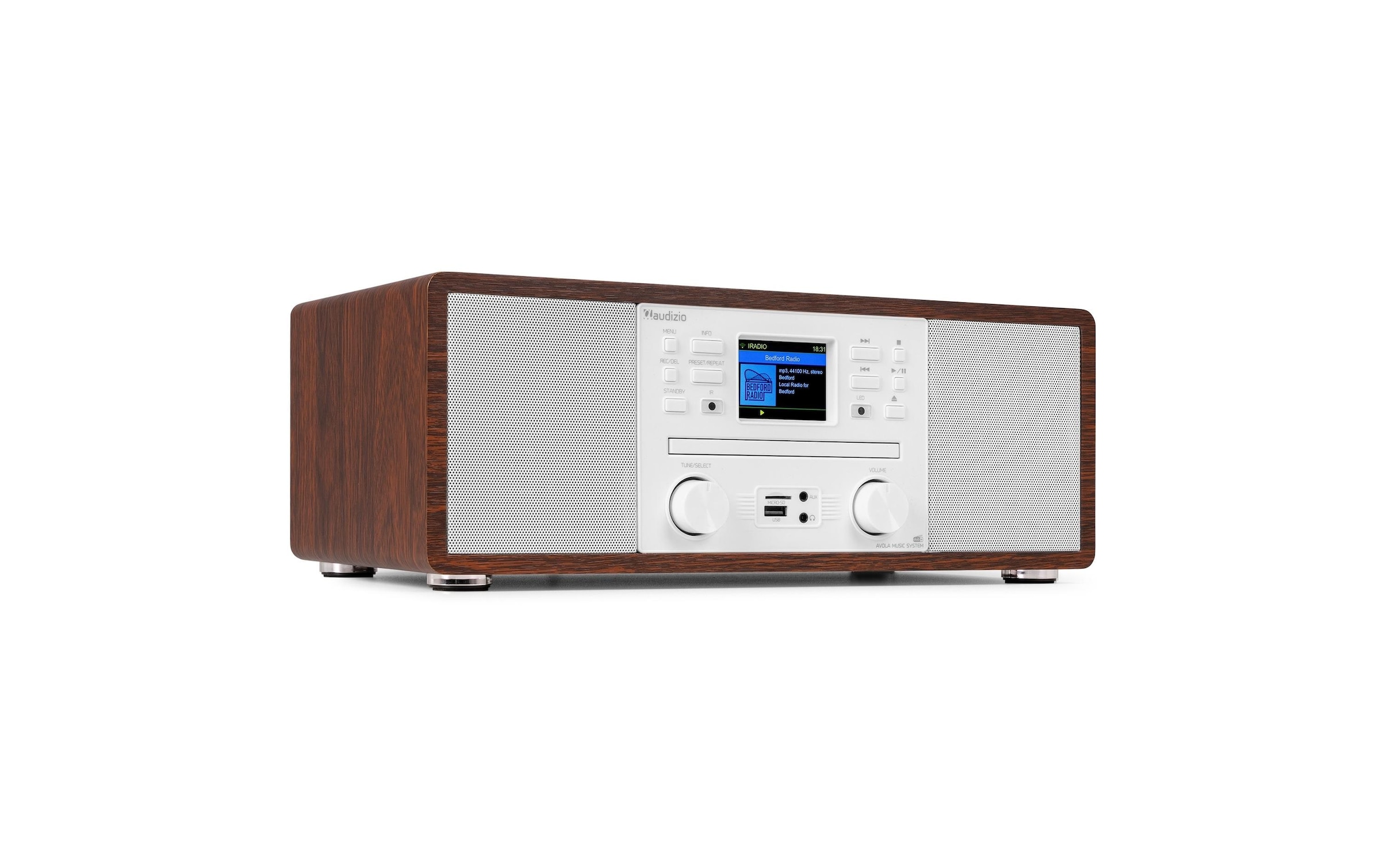 AUDIZIO Digitalradio (DAB+) »Avola-WHT DAB+/FM Radio mit BT u. CD, WLAN« ( )