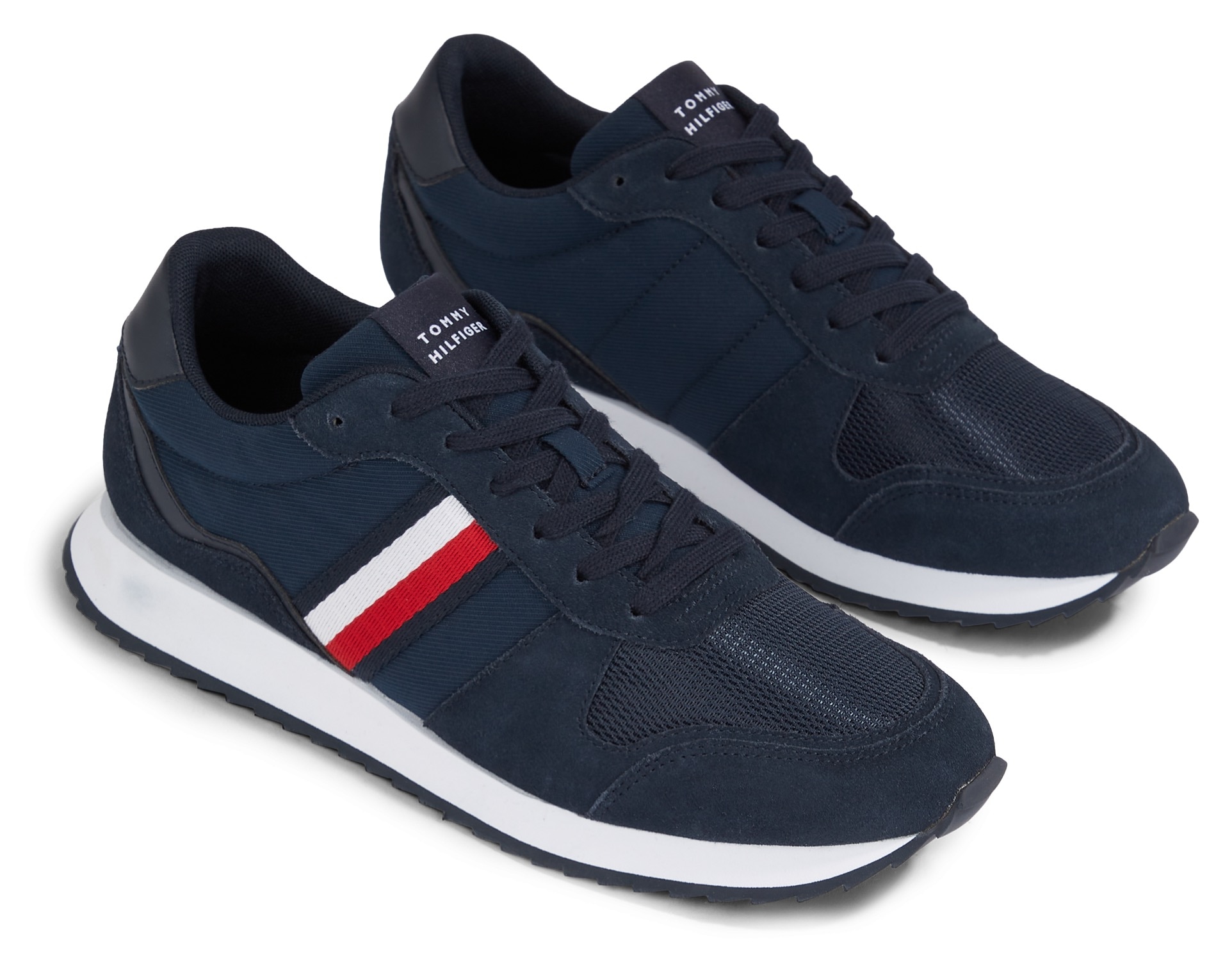 Tommy Hilfiger Sneaker »RUNNER EVO MIX ESS«, mit seitlichen Streifen, Freizeitschuh, Halbschuh, Schnürschuh