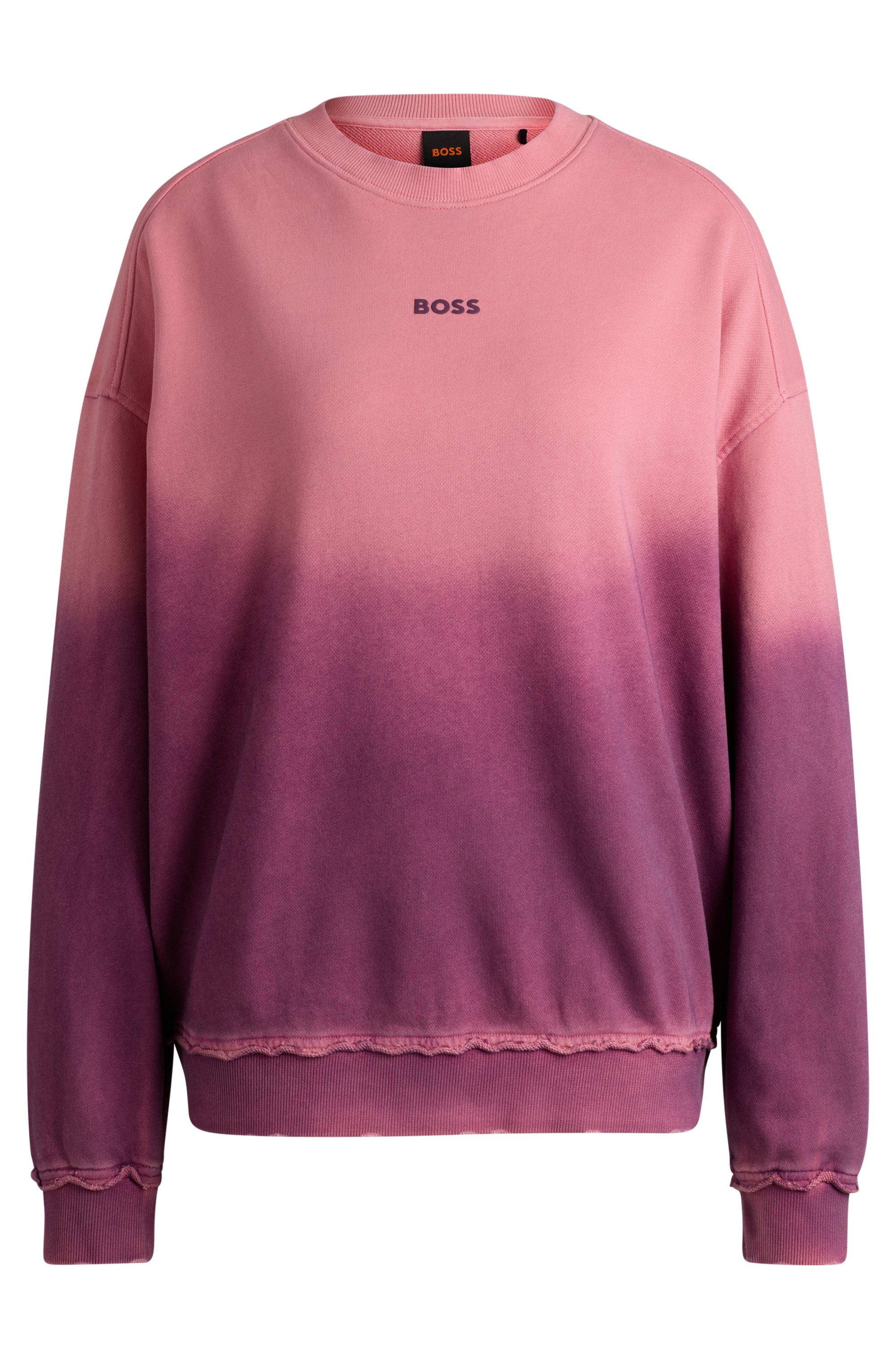 BOSS ORANGE Sweatshirt »C_Elaslogan_degradee«, im modischem Farbverlauf