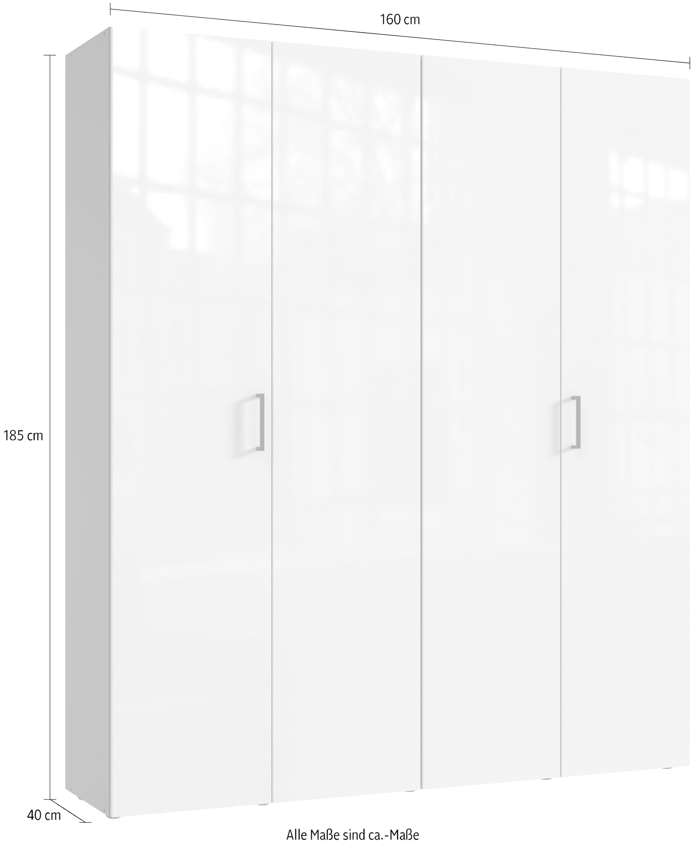 Wimex Kleiderschrank »Mugano,in 3 Breiten, 2 Tiefen, viele Farben, Made in Germany« in Basic oder Premium Ausstattung,  mit kurzen Griffen aus Metall