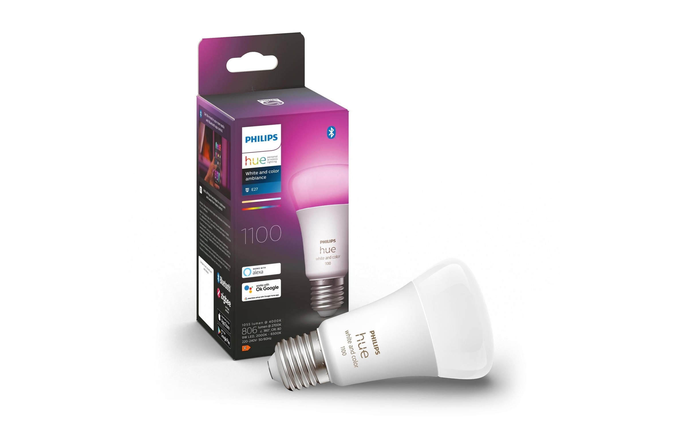 Image of Philips Hue Spezialleuchtmittel "White & Color" E27 Farbwechsler Kaltweiss Neutralweiss Tageslichtweiss Warmweiss
