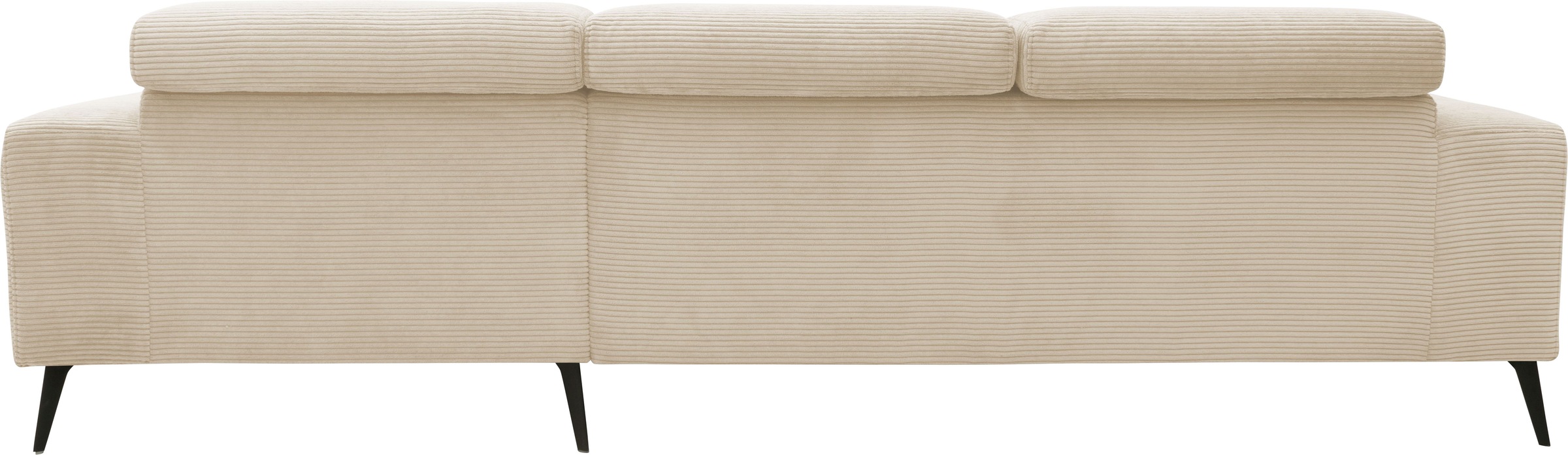 DOMO collection Ecksofa »Trento L-Form, mit Kufenfuss oder Einzelfuss«, wahlweise mit Kopfteilverstellung, Recamiere links/rechts bestellbar
