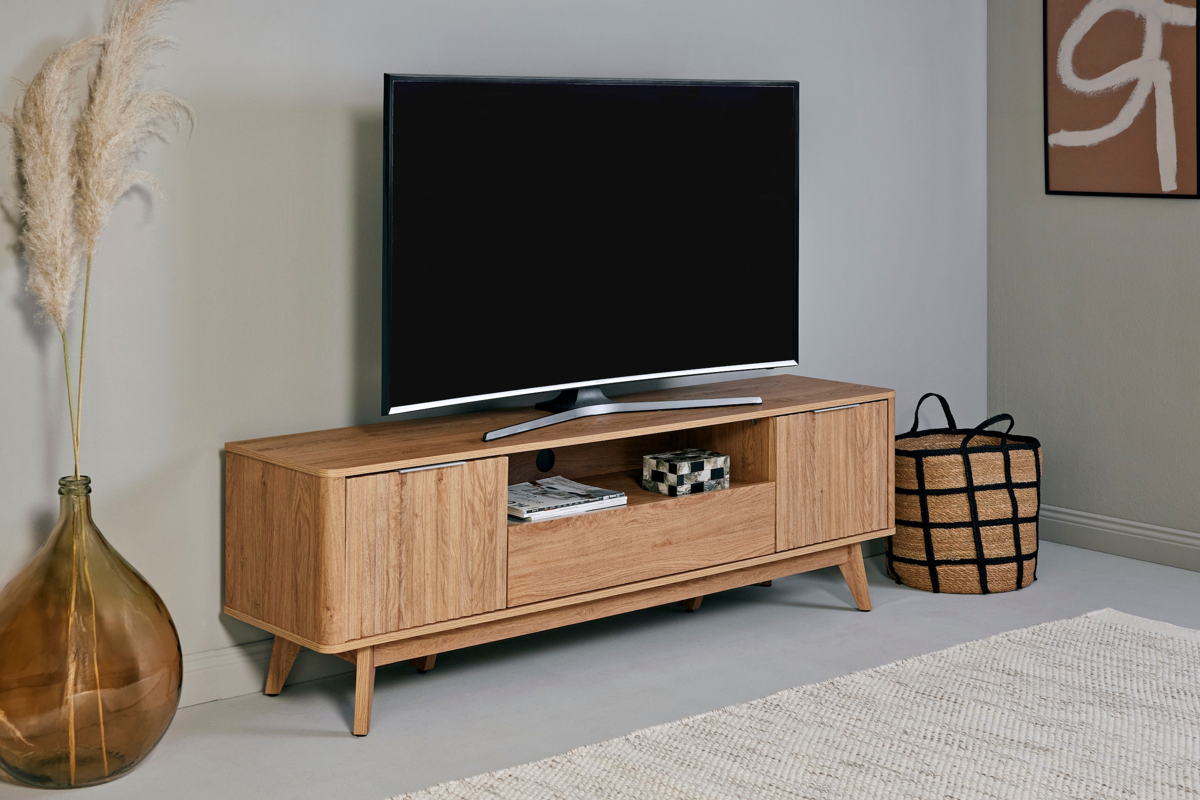 Jahnke TV-Board »WAVE TV 170« 1 Stk. tlg. TV-Board, Retro-Stil, Front in Wellendesign, Breite ca. 170 cm
