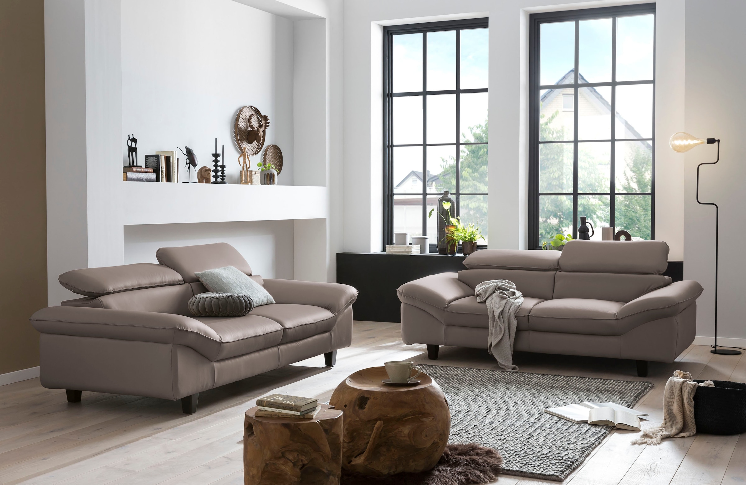 Home affaire 3-Sitzer »Pilot« Big-Sofa mit Kopfteilverstellung