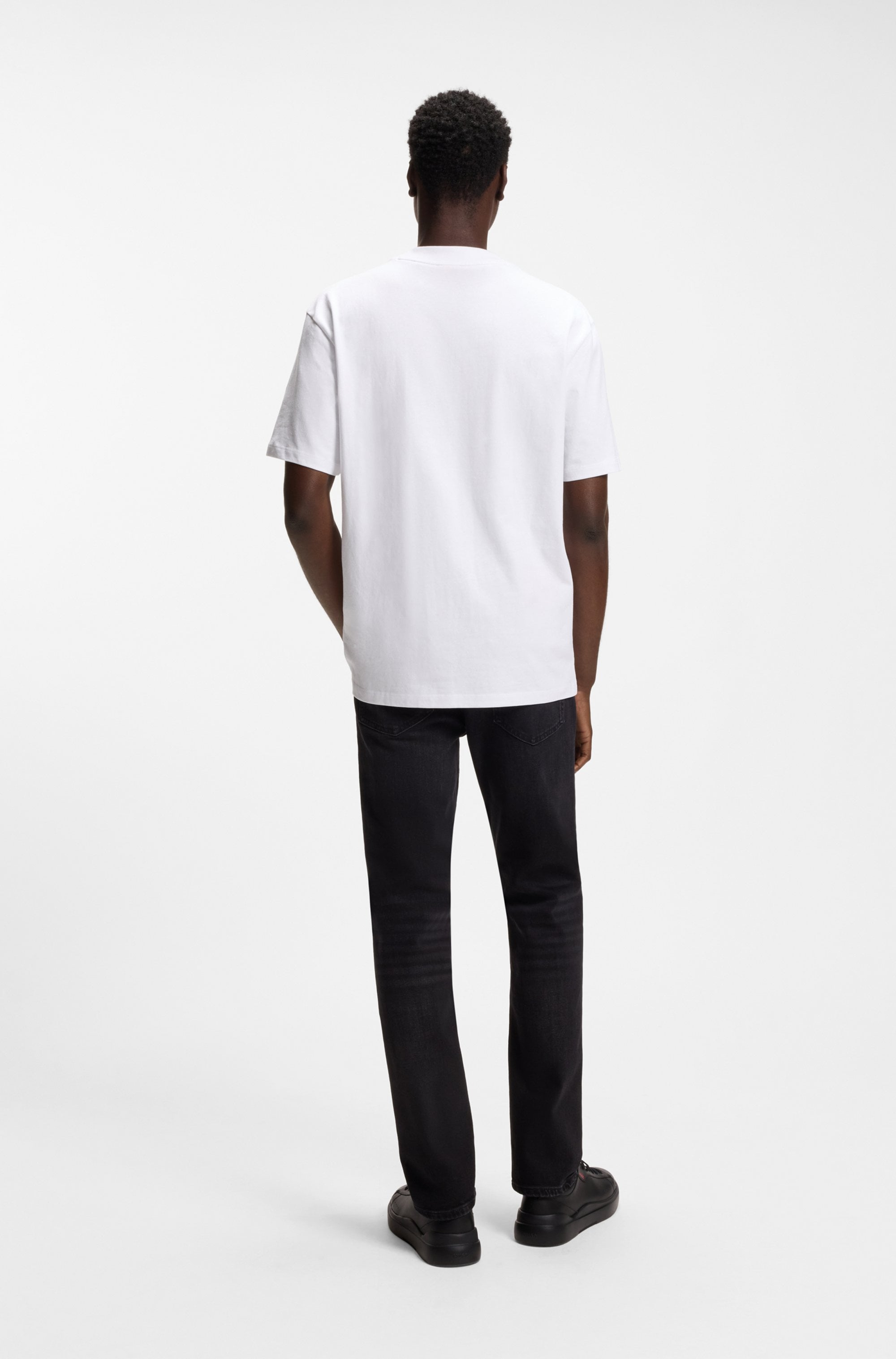 HUGO T-Shirt Rundhalsausschnitt, Relaxed Fit, Logo-Print