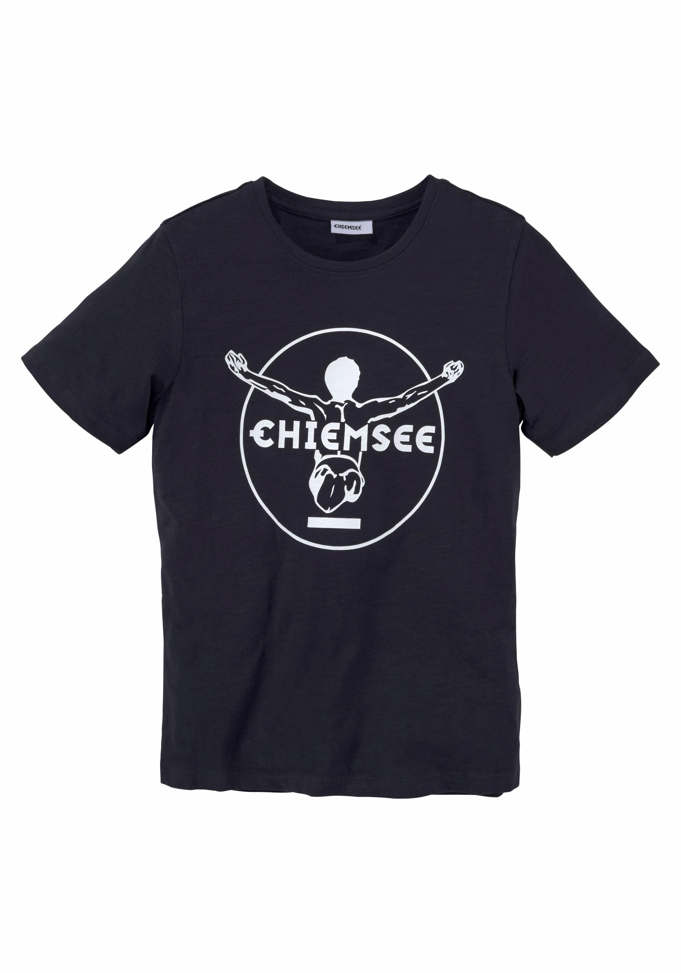 versandkostenfrei shoppen T-Shirt mit Logodruck »BASIC«, vorn Modische Chiemsee