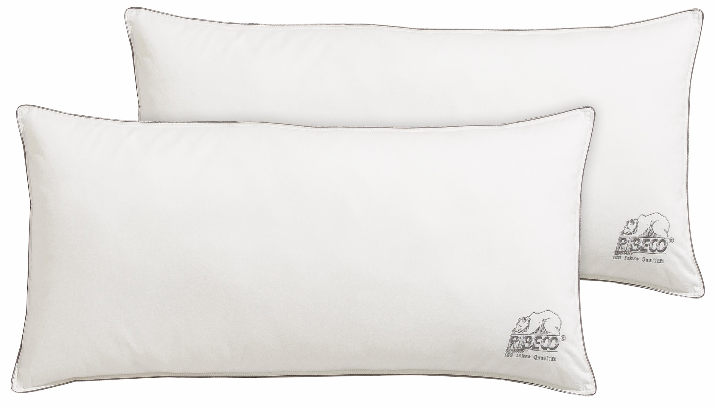 Image of RIBECO Microfaserkissen "Marie, Kissen 40x80 cm & 80x80 cm im Spar-Set erhältlich" Füllung: 100% Polyester Spar-Set, 2 Stk. tlg. Kopfkissen-Set, flauschig &