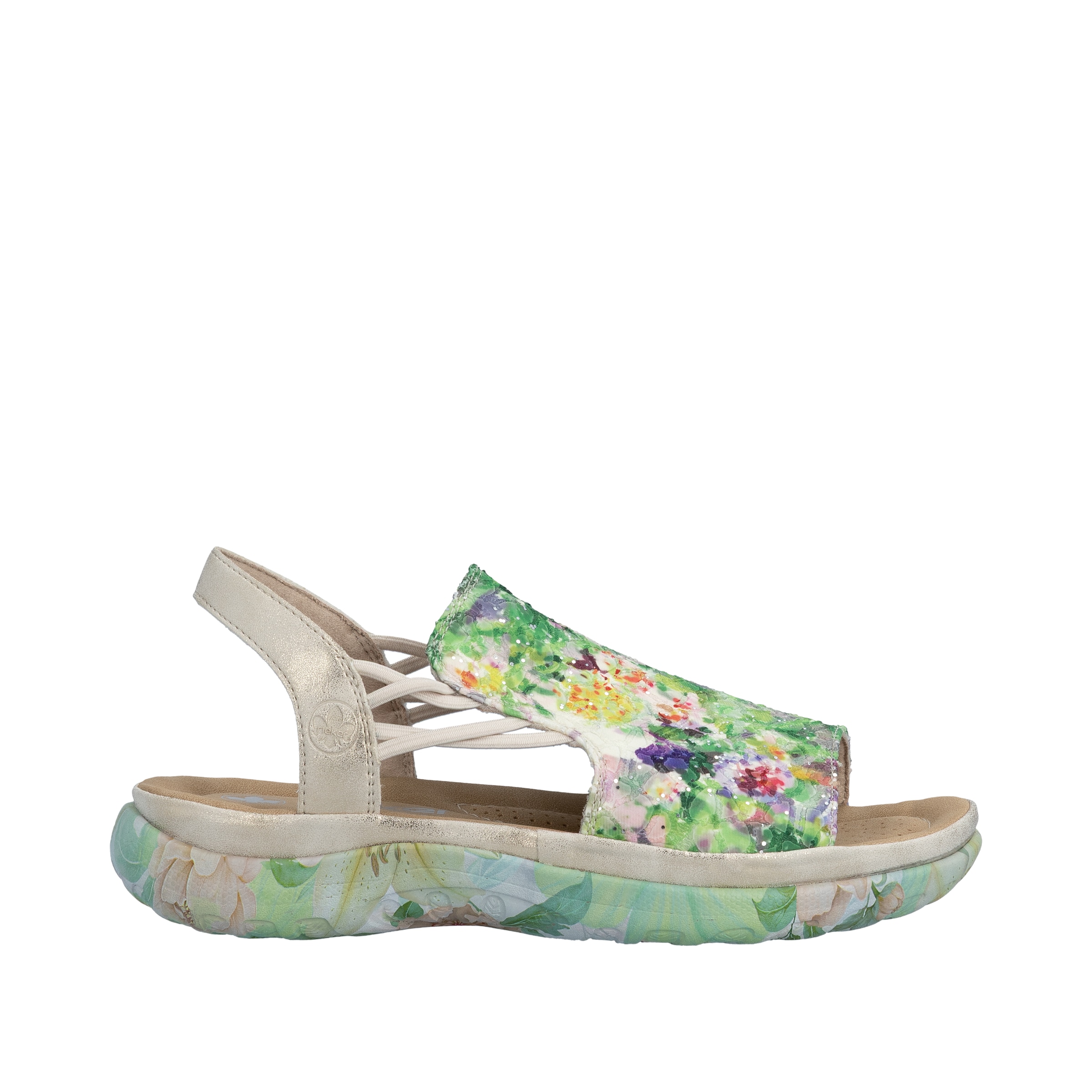 Rieker Sandale  Chaussure d'été, chaussure à enfiler avec élastiques latéraux pour un bon maintien