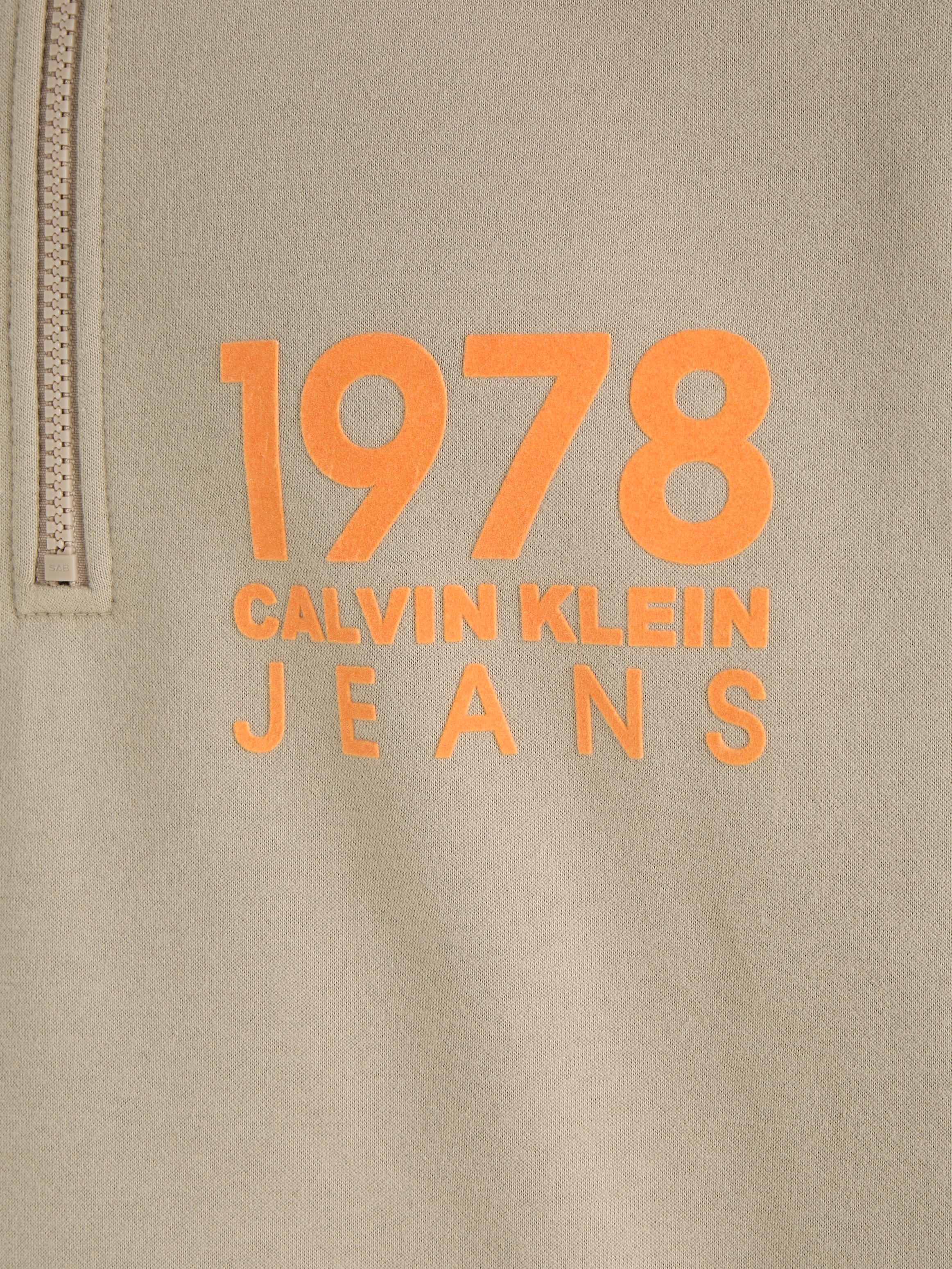 Calvin Klein Jeans Sweatshirt »1978 FLOCK LOGO HALF ZIP«