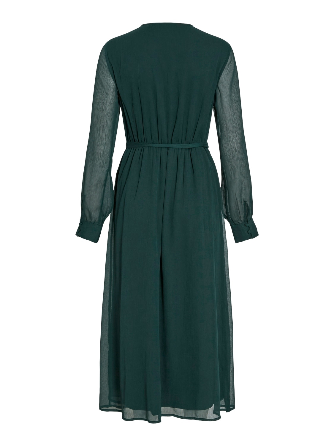 Vila Chiffonkleid »VIFALIA V-NECK L/S MIDI DRESS - NOOS« Kunstfaser, regular fit
