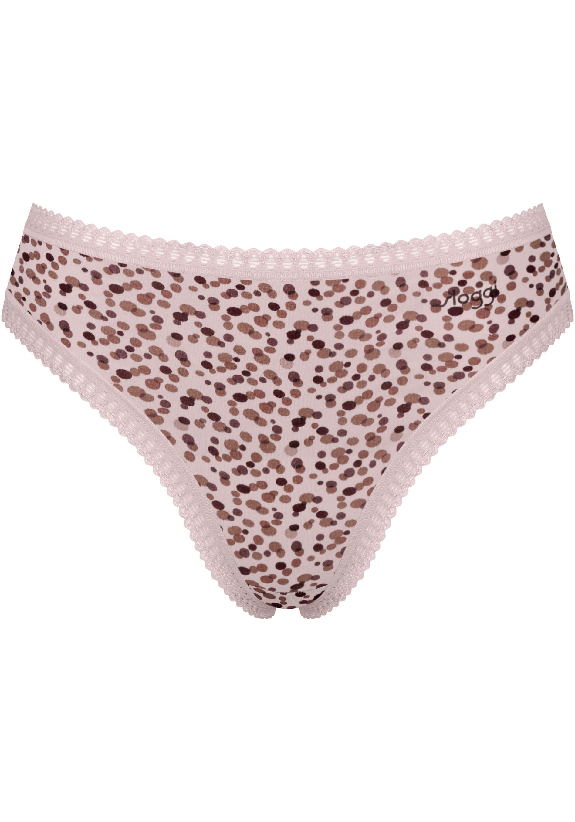 sloggi Slip »GO Crush«, (3er Pack), hoher Beinausschnitt, Spitze, feminin, weich, elastisch, Baumwollmix