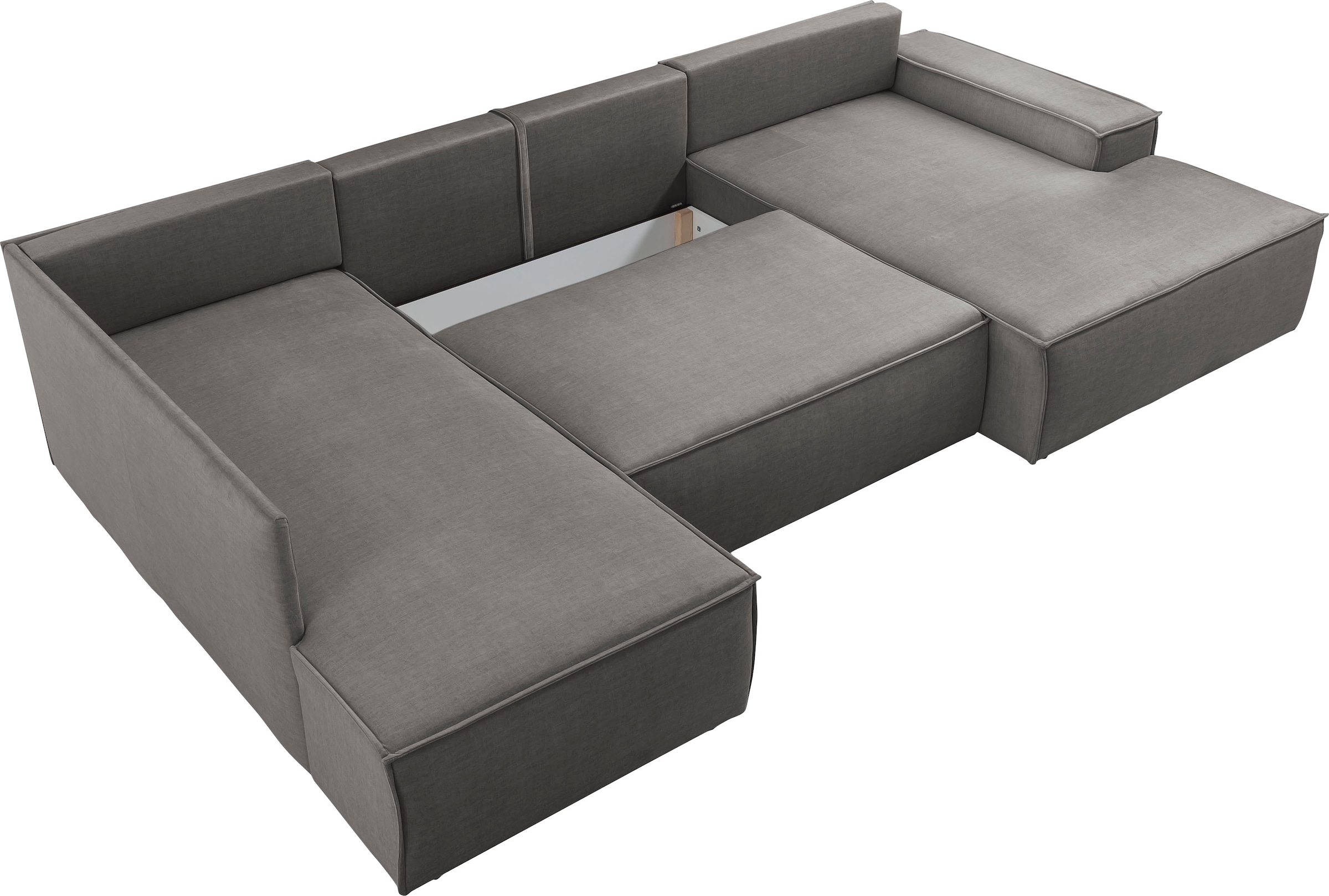 GOODproduct Paysage de salon »SHERWOOD U-Form, 329 cm - OTTO. Verlässliche Qualität.« Fonction couchage avec coffre-lit (194x139 cm), velours côtelé, vintage, velours