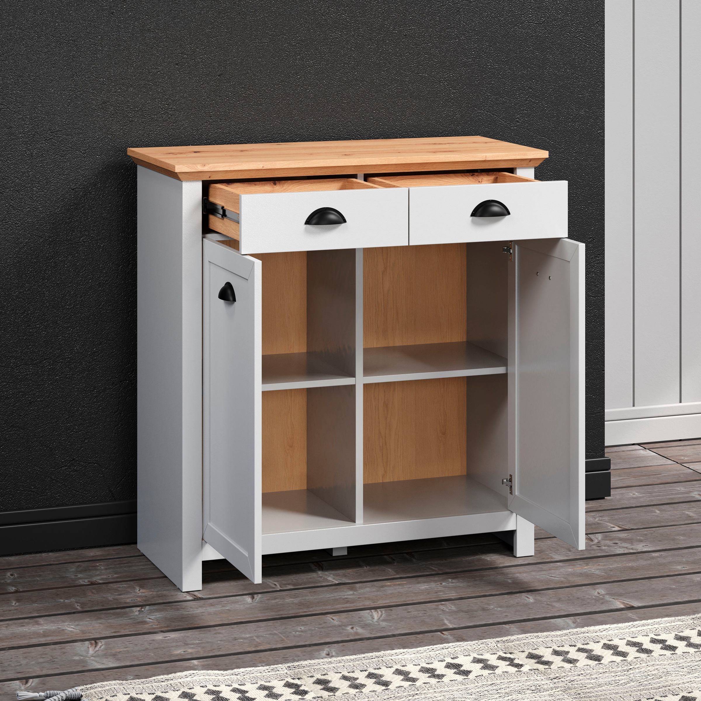 Home affaire Garderoben-Set »Herzwill«, (5 St.), 5-teiliges Sparset bestehend aus Schrank, Masse B/H/T ca.: 267/201/41cm