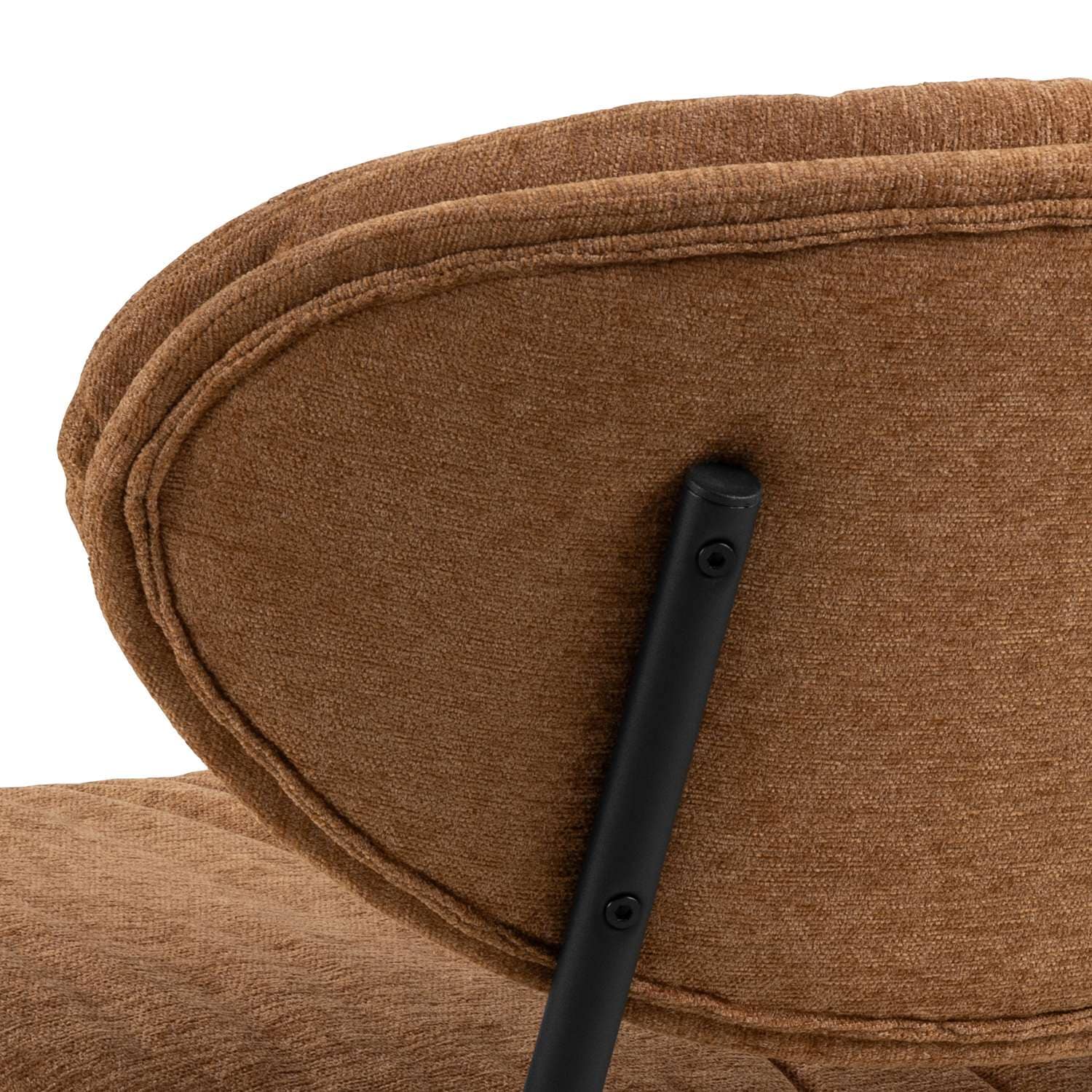 ACTONA GROUP Loungesessel »Burma« Terracotta Stoff, schwarze Stahlbeine, Sitzhöhe: 43 cm