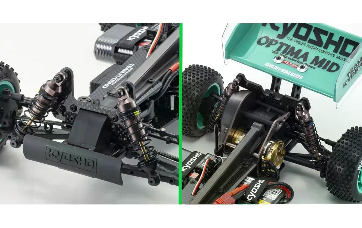 RC-Buggy »Kyosho Optima Mid'87 WC Worlds Spec 4WD, Bausatz,«, Unlackiert