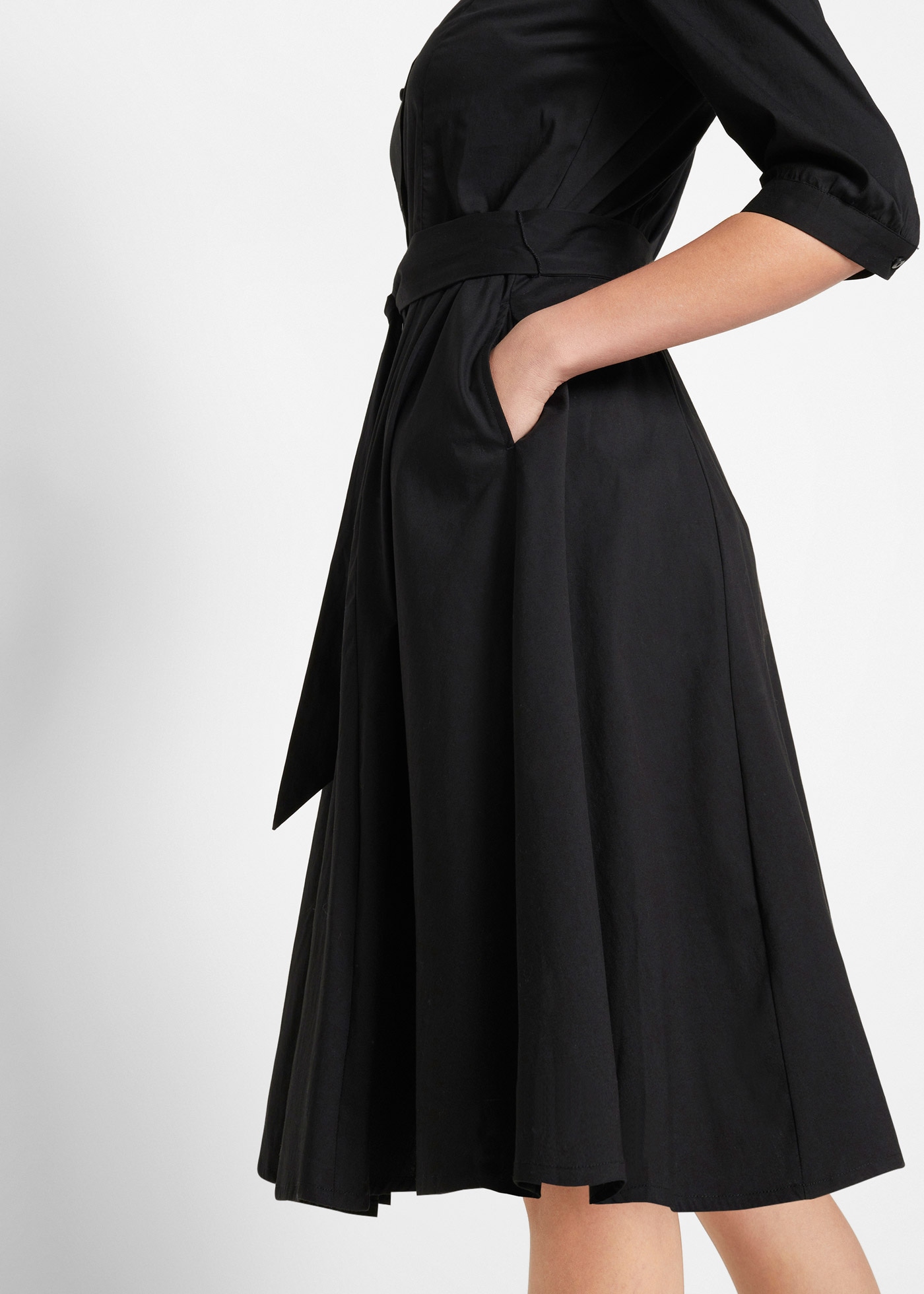 bonprix Robe 2 en 1 Ensemble, 2 tlg. pour mode business, en coton, coupe évasée