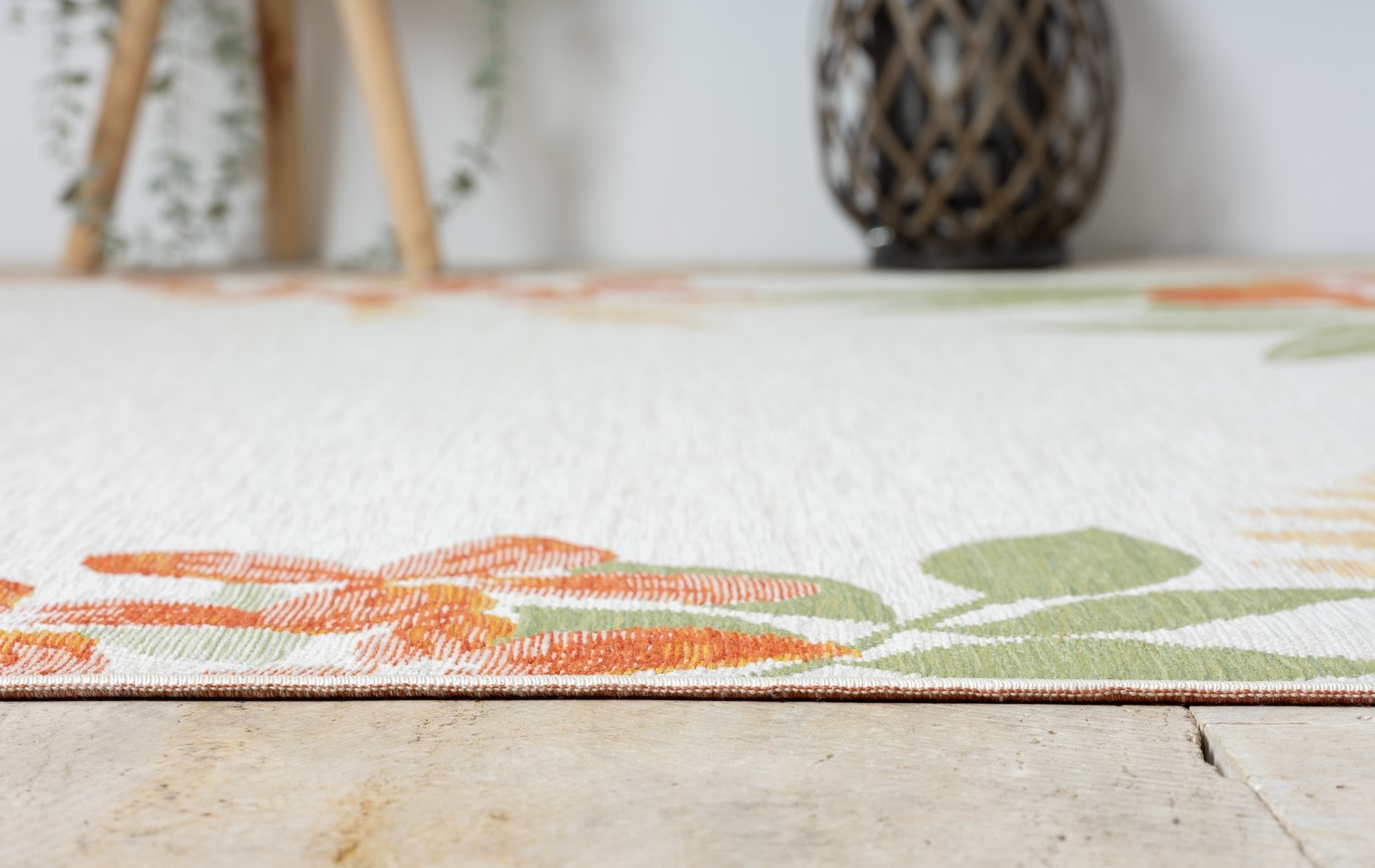 Myflair Möbel & Accessoires Teppich »Isla, LAGERRÄUMUNG!«, rechteckig, 6 mm Höhe, Wendeteppich, Blumen, mit Bordüre, Outdoor geeignet, Balkon, Terrasse