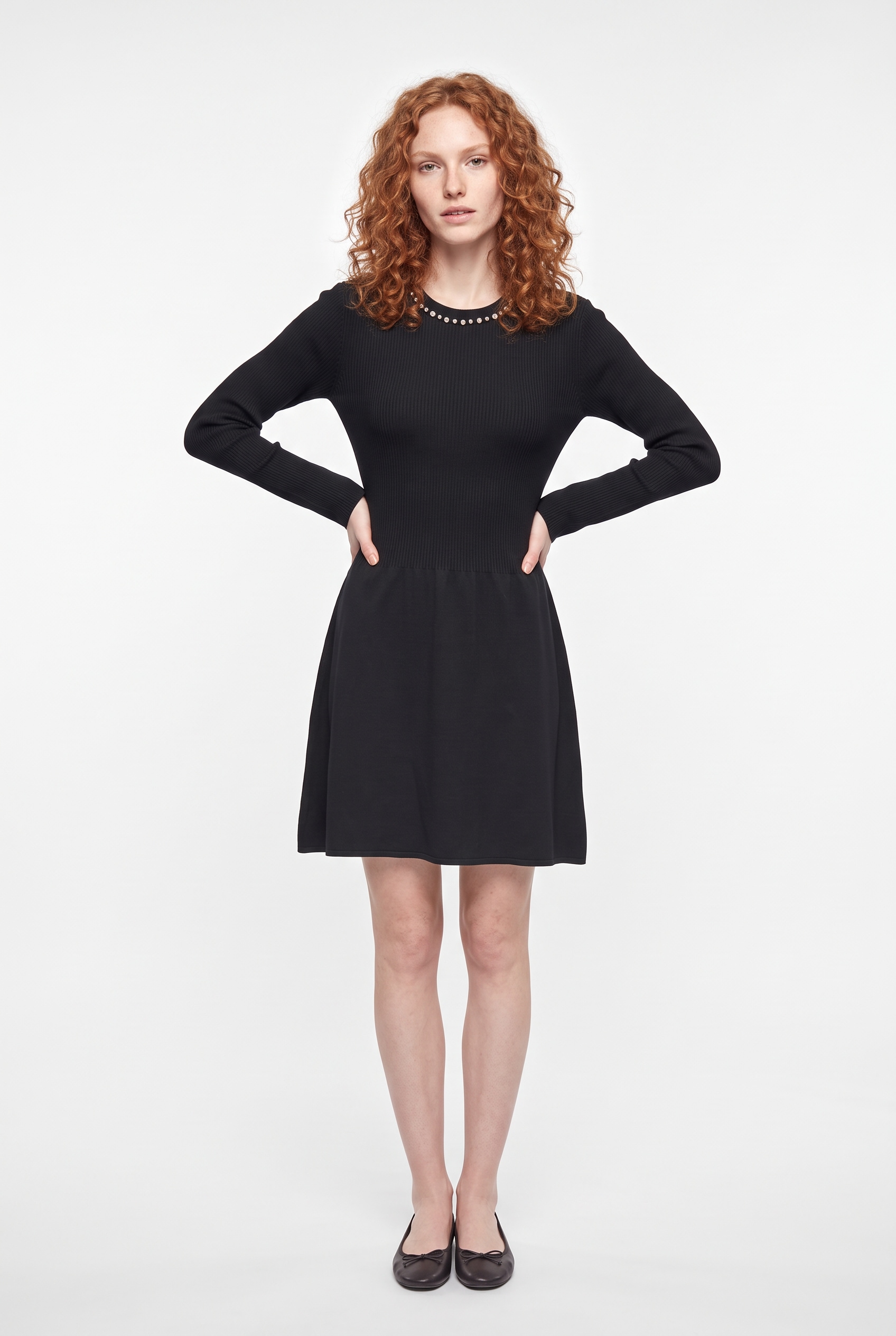 Image of ONLY Strickkleid "ONLNATASCHA LS O-NECK BLING DRESS CS KNT" Viskosemischung, regular fit