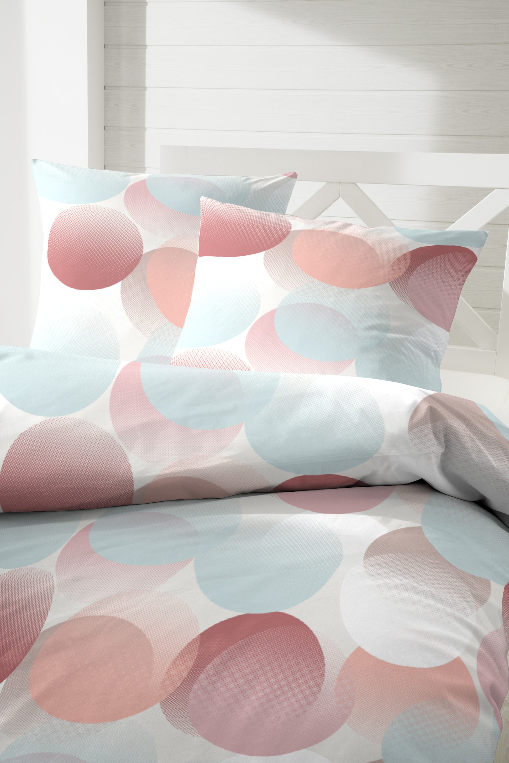 Primera Linge de lit »Perkal-Bettwäsche Zeitreise« 2 cuis avec des cercles