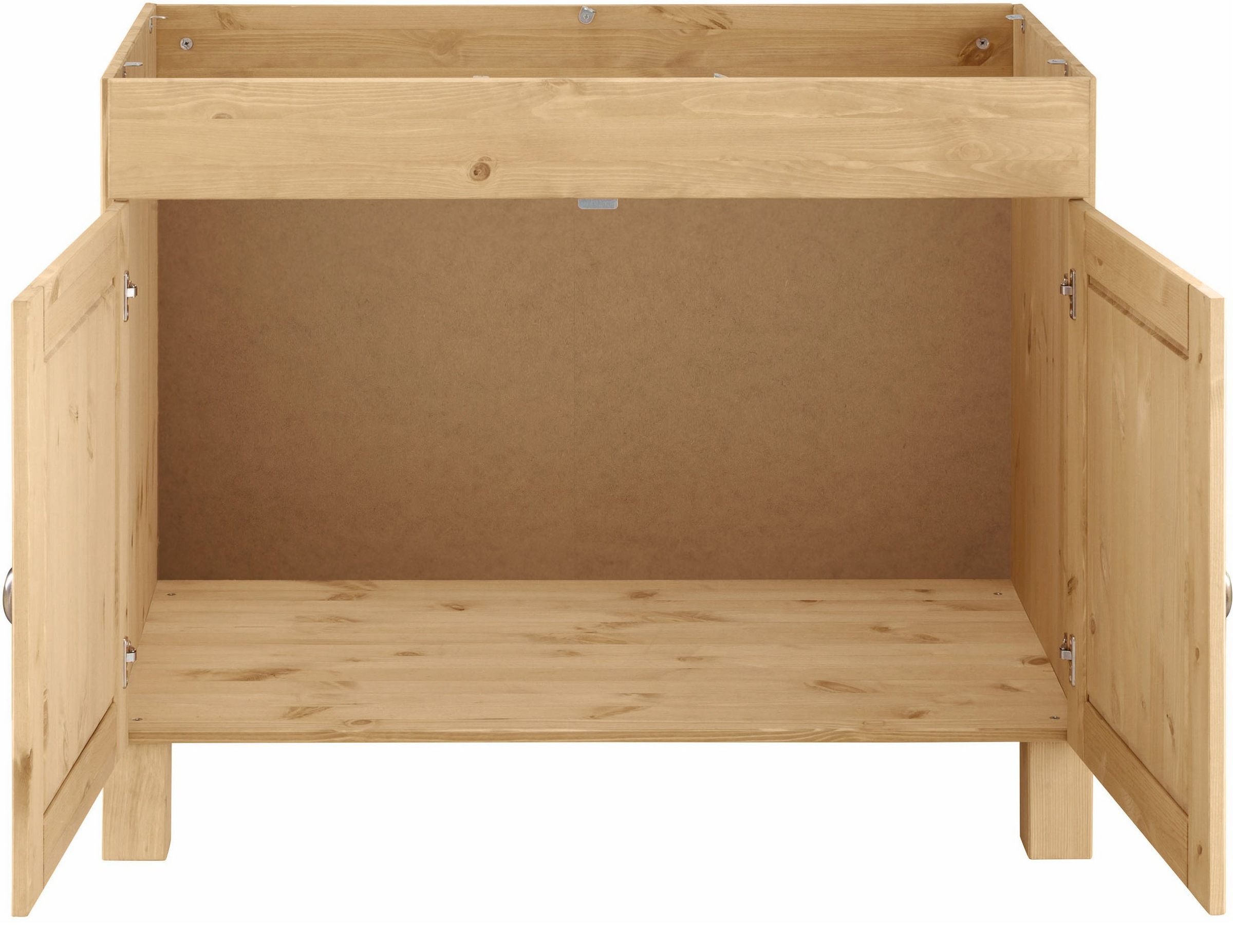 Home affaire Spülenschrank »Oslo« 100 cm breit, inklusive Einbauspüle aus Edelstahl, aus Kiefer