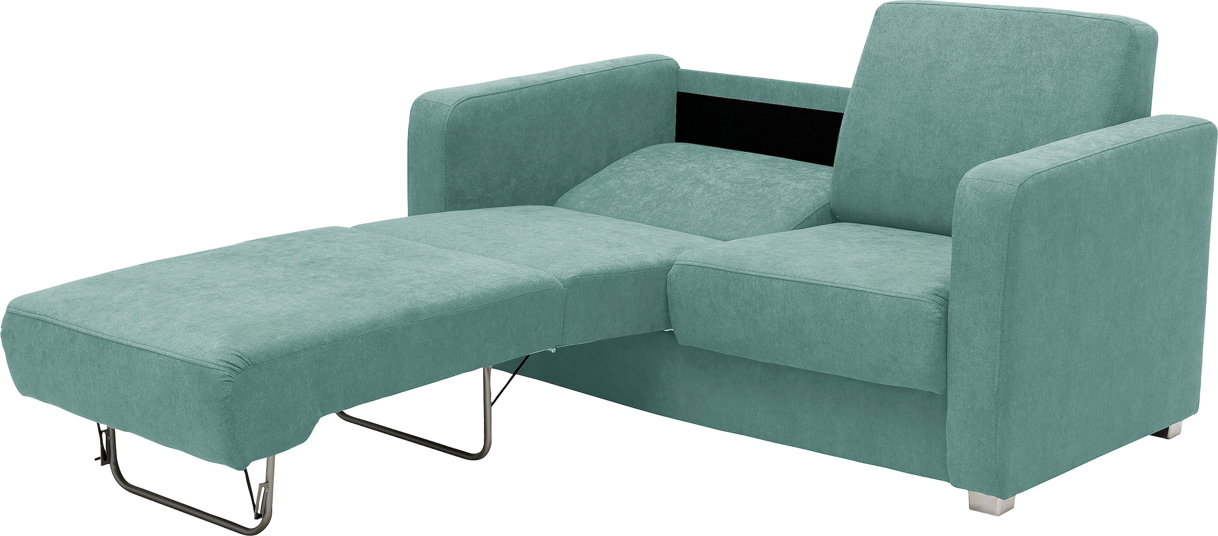 Home affaire Canapé d'angle »Lazio modern und bequem, schmale Armlehnen, tolle Detailverarbeitung« avec 2 tiroirs individuels pour dormeur latéral