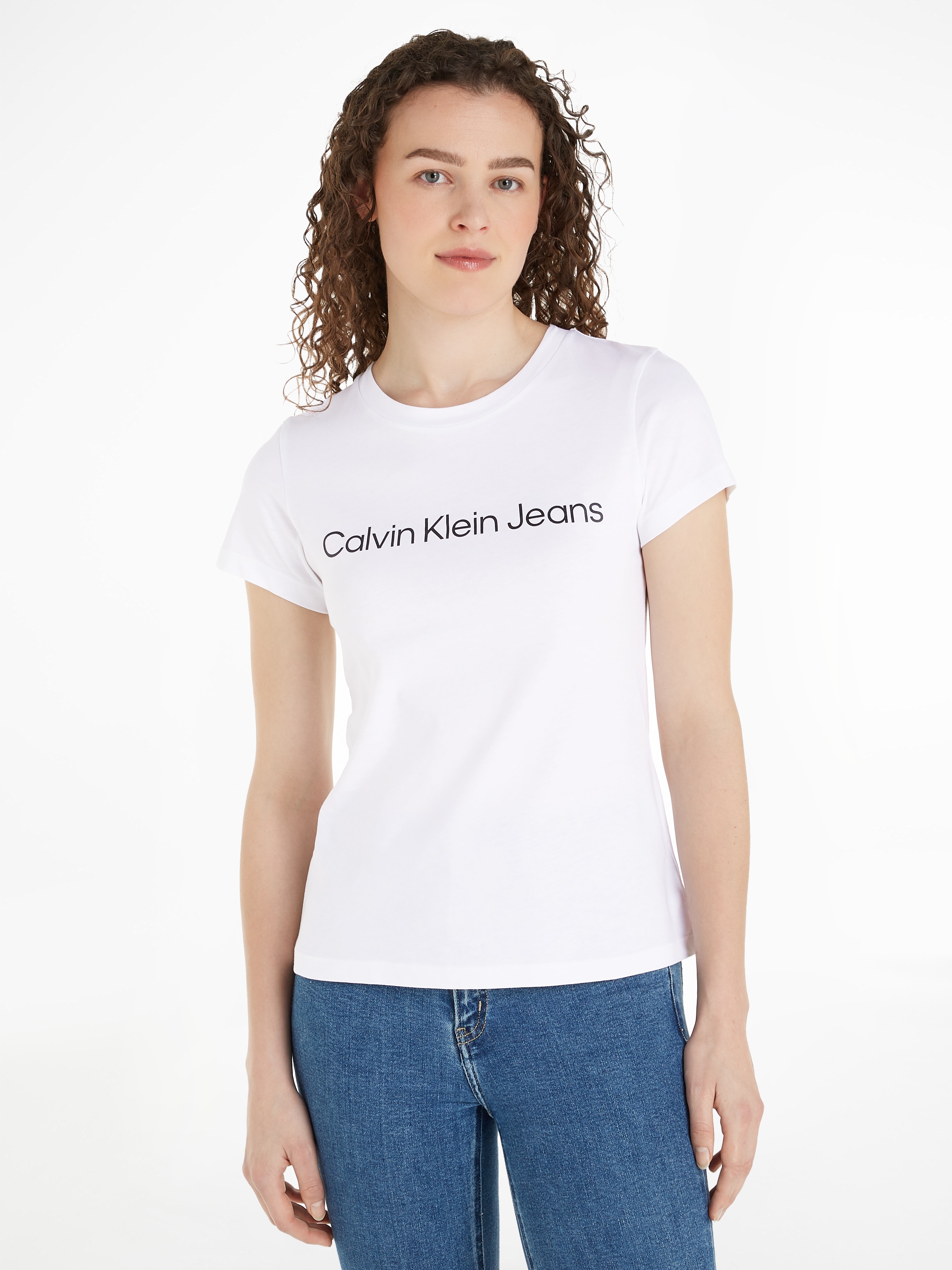 Calvin Klein Jeans T-Shirt »INSTITUTIONAL LOGO 2-PACK TEE«, mit Logoschriftzug