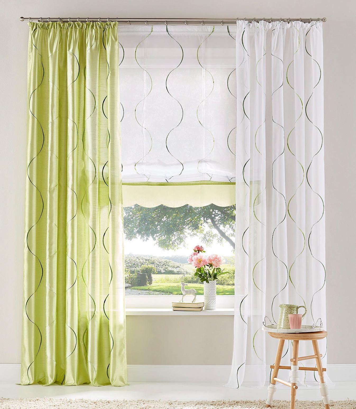 Image of my home Raffrollo »Tayma«, mit Klettband, Transparent, Stickerei, Polyester bei Ackermann Versand Schweiz