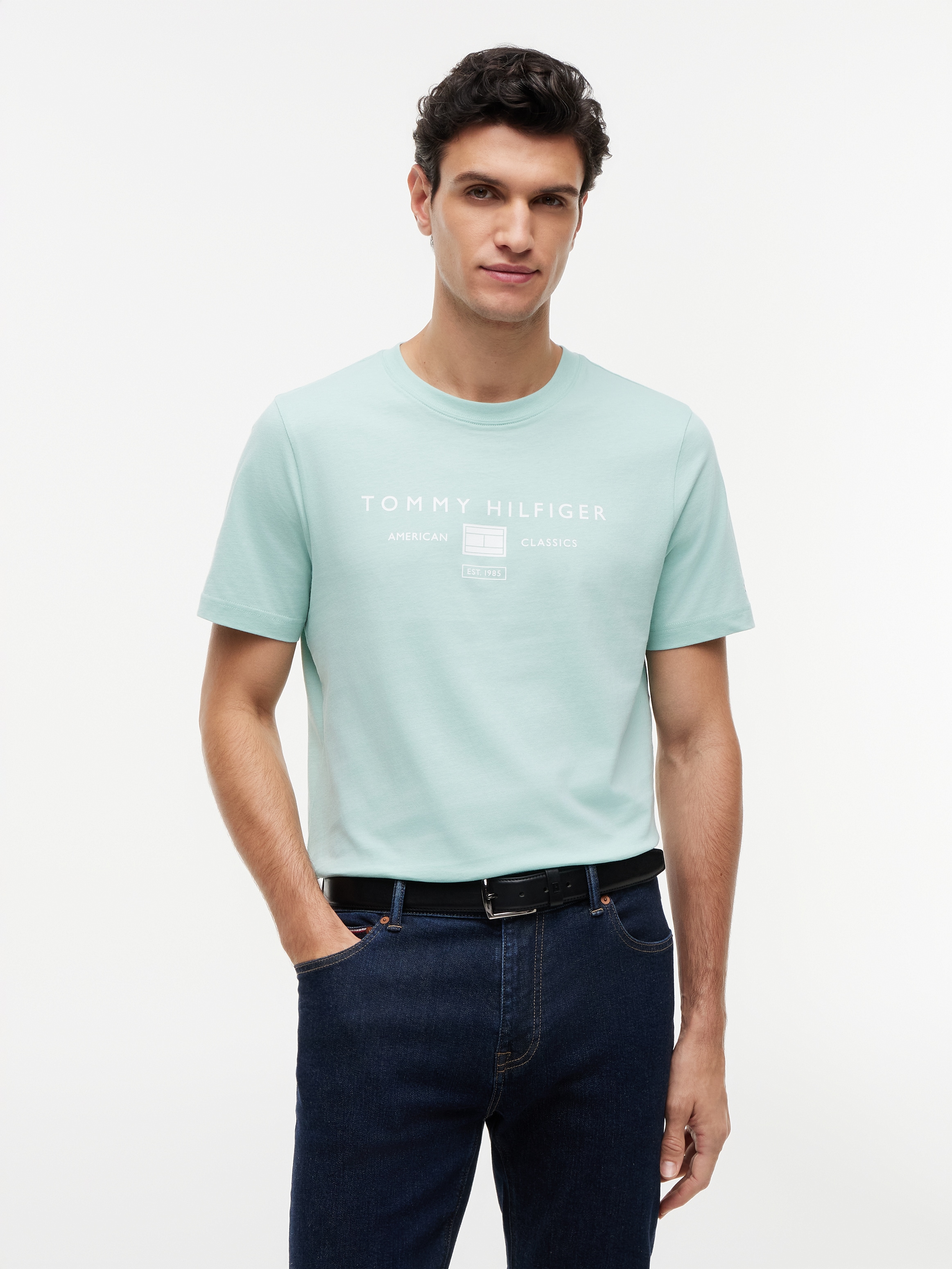 Image of Tommy Hilfiger T-Shirt "BRAND LOVE MONO STACK" aus Jersey mit Logo
