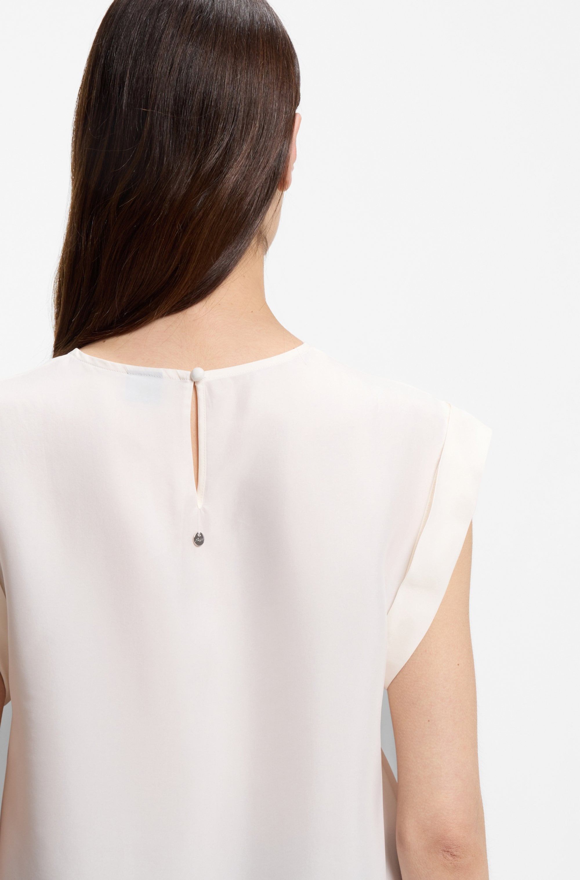 BOSS ORANGE Chemisier à chemise »Irnette Premium Damenmode« mit Ärmelaufschlag