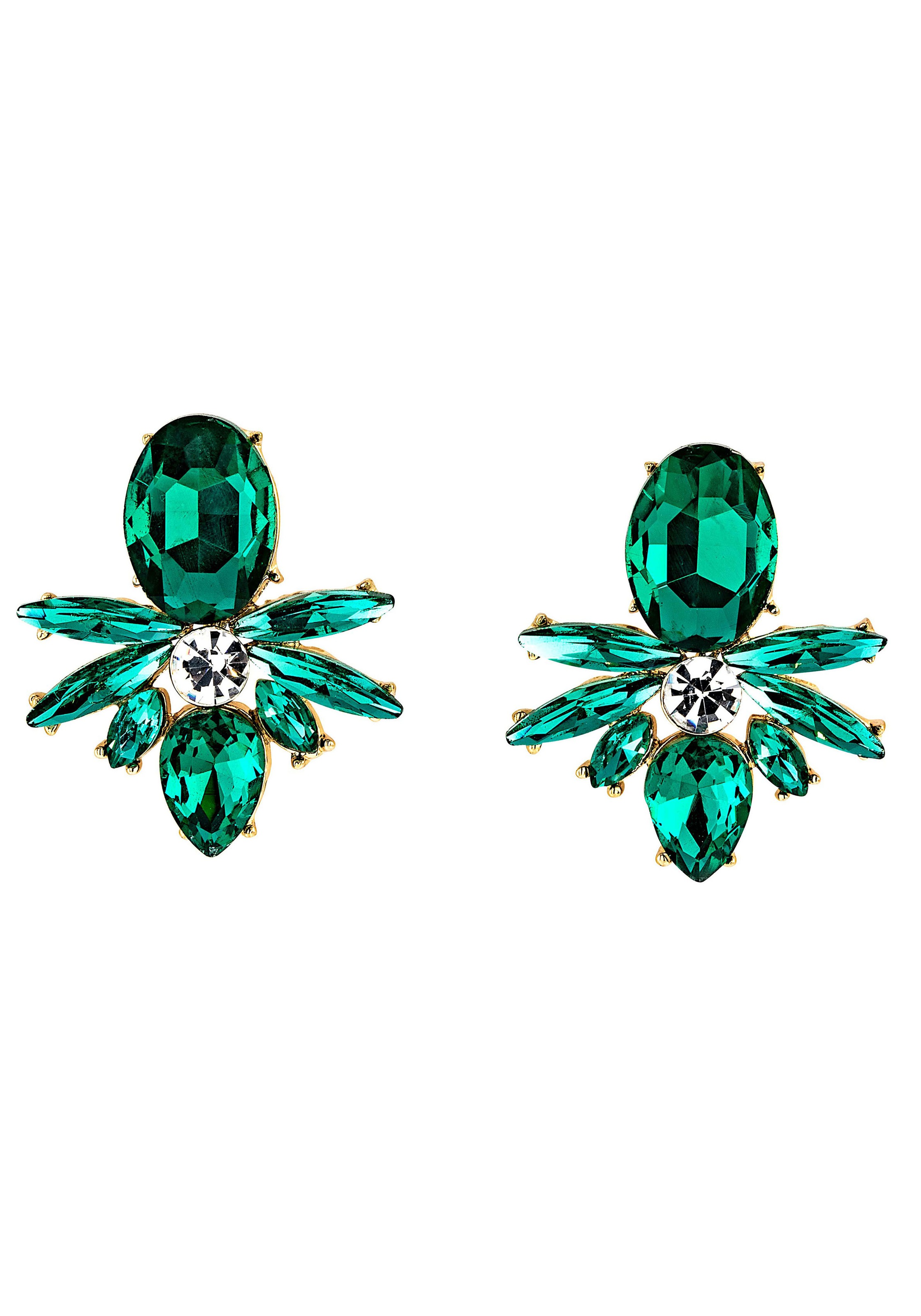 Image of J.Jayz Paar Ohrstecker »smaragdgrün, Navette- und Tropfenschliff, glanzvoll«, mit Glassteinen bei Ackermann Versand Schweiz