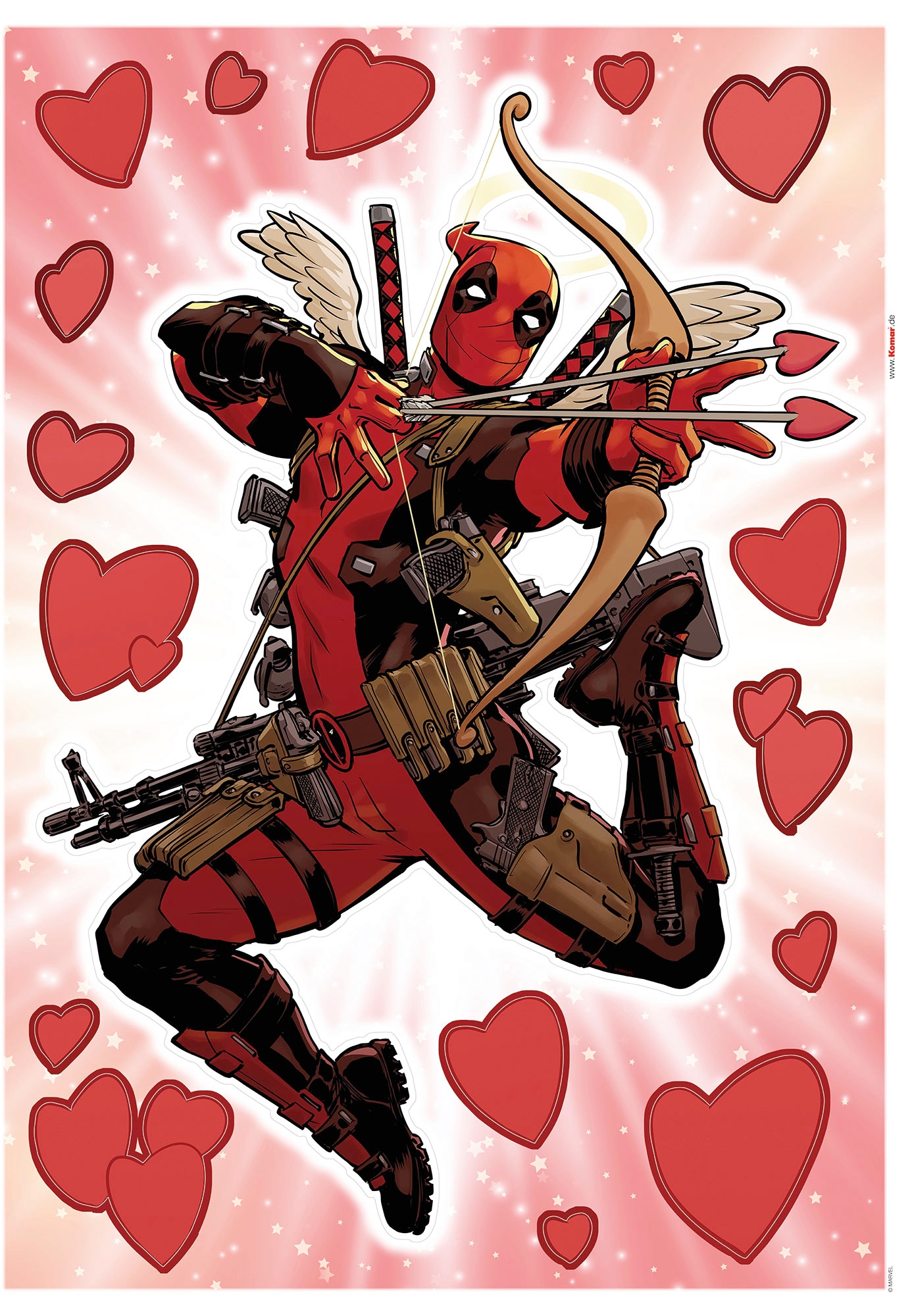 Komar Wandtattoo »Deadpool Lovepool - Grösse 50 x 70 cm«, (17 St.), selbstklebend, Wandsticker, Kinderzimmer