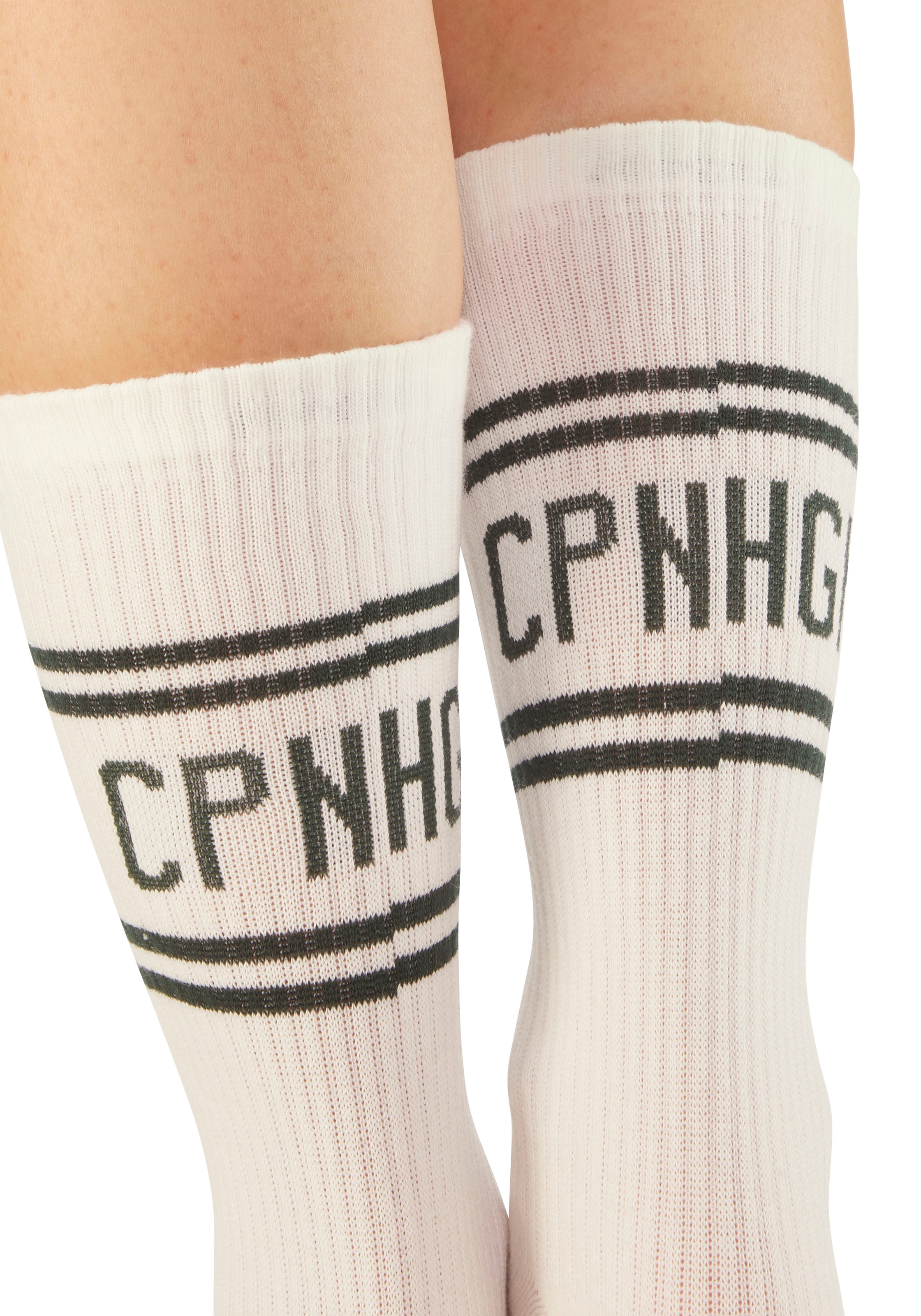 Copenhagen Studios Langsocken Packung, 2 Stk. tlg. mit Pikeé-Struktur unter der Sohle
