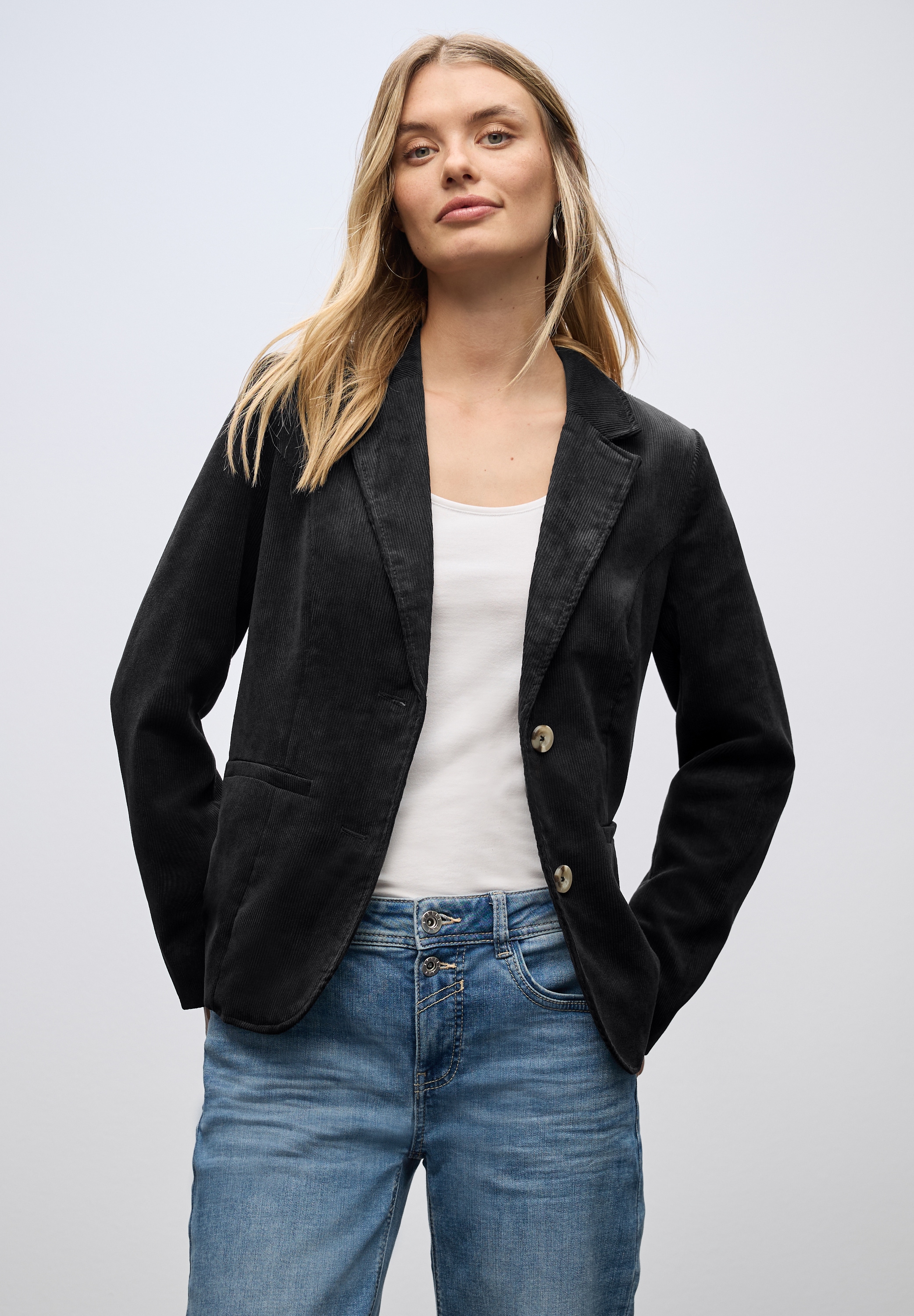 Image of STREET ONE Kurzblazer mit Reverskragen und aus Cord
