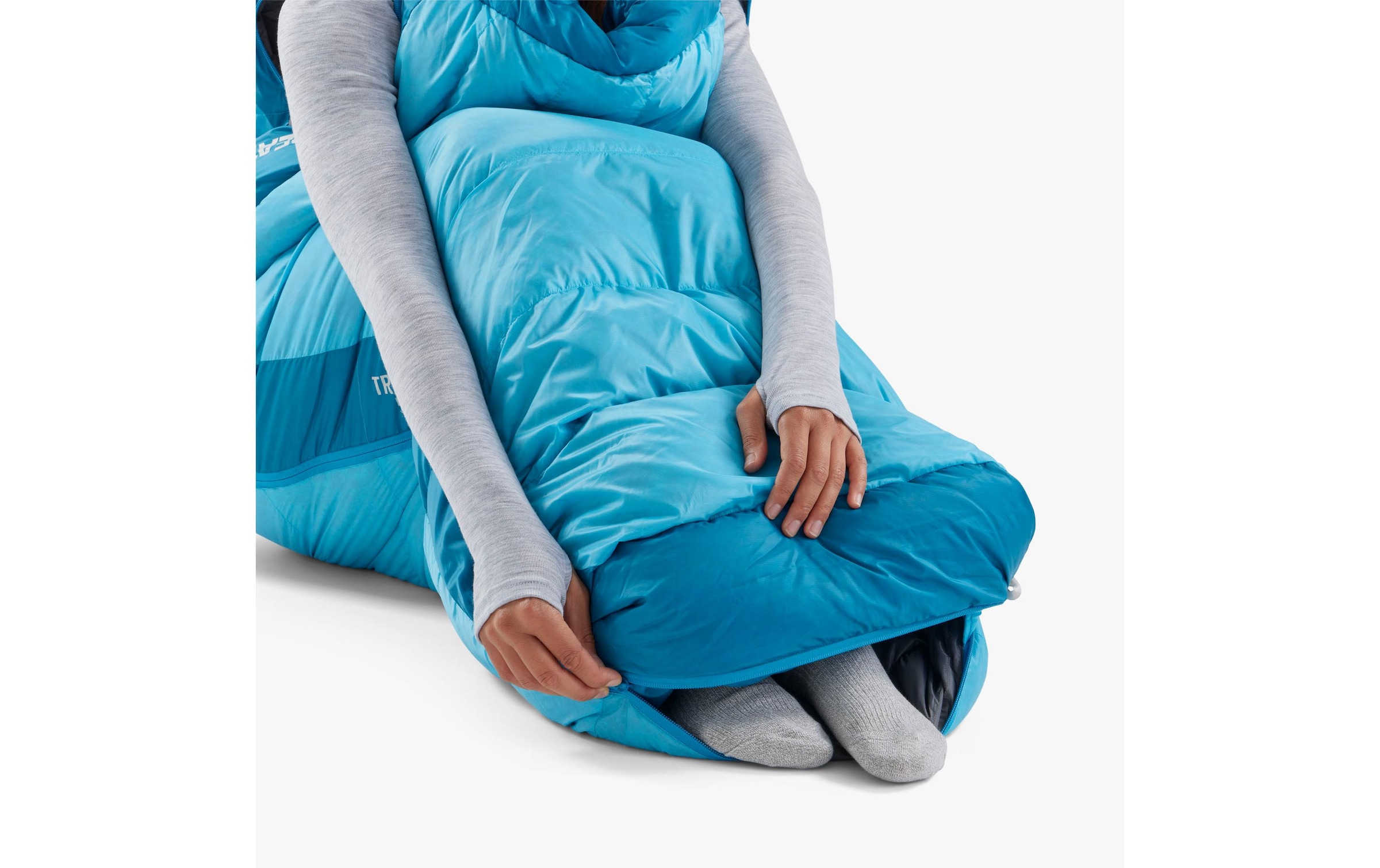 sea to summit Sac de couchage »Trek Womens Down Sleeping Bag L, Blue Atoll« Vielseitiger Damen-Daunenschlafsack für Trekking und Camping