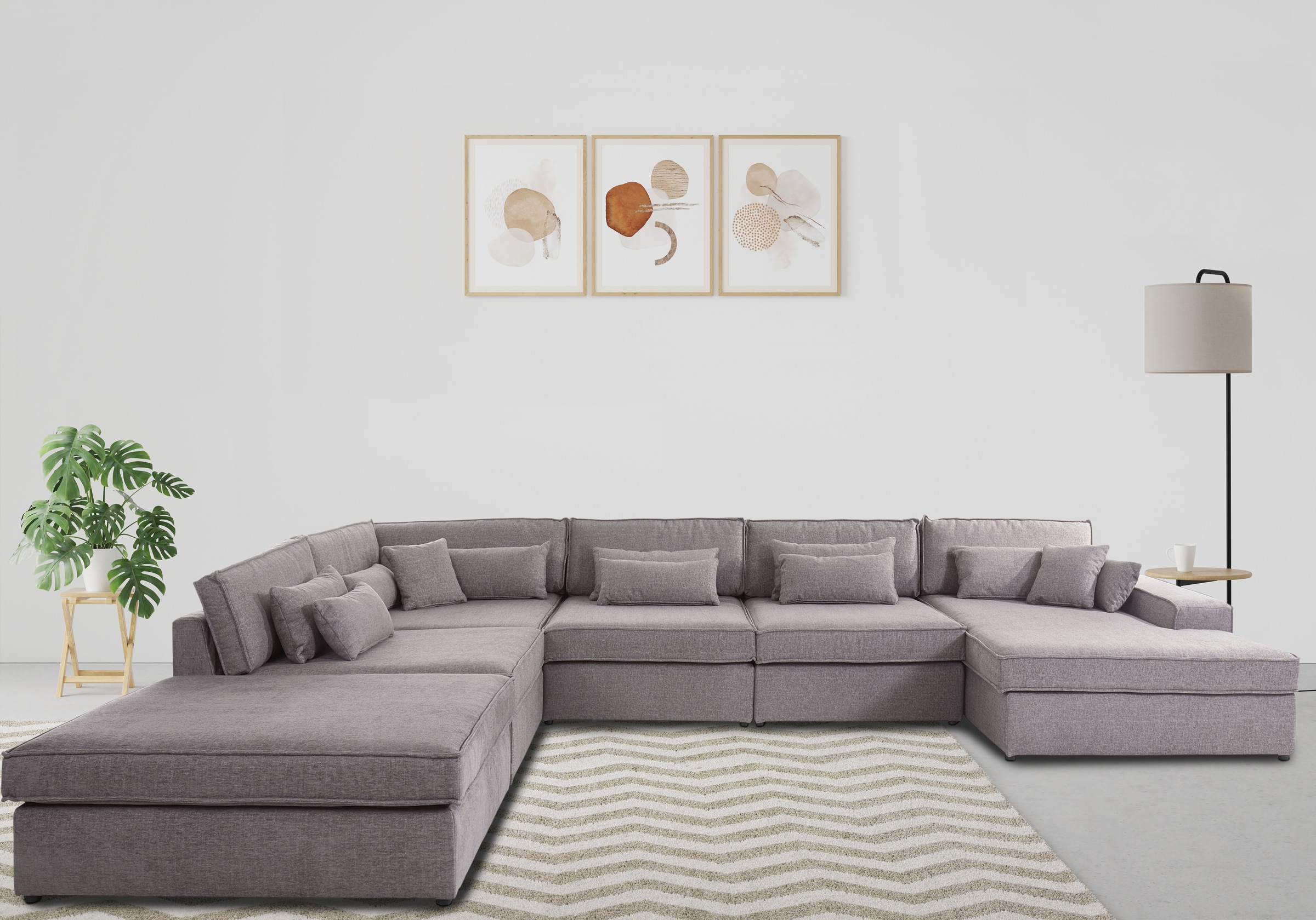 Image of GOODproduct Wohnlandschaft "Enid U-Form" 6 Teile, bestehend aus Modulen, in vielen Bezügen, auch in Breitcord